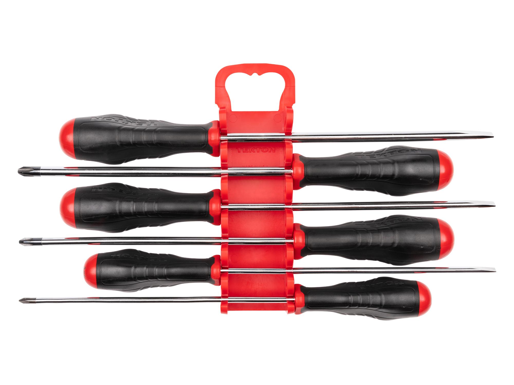 Front view of Tekton holder screwdriver set. Item #DRV43506