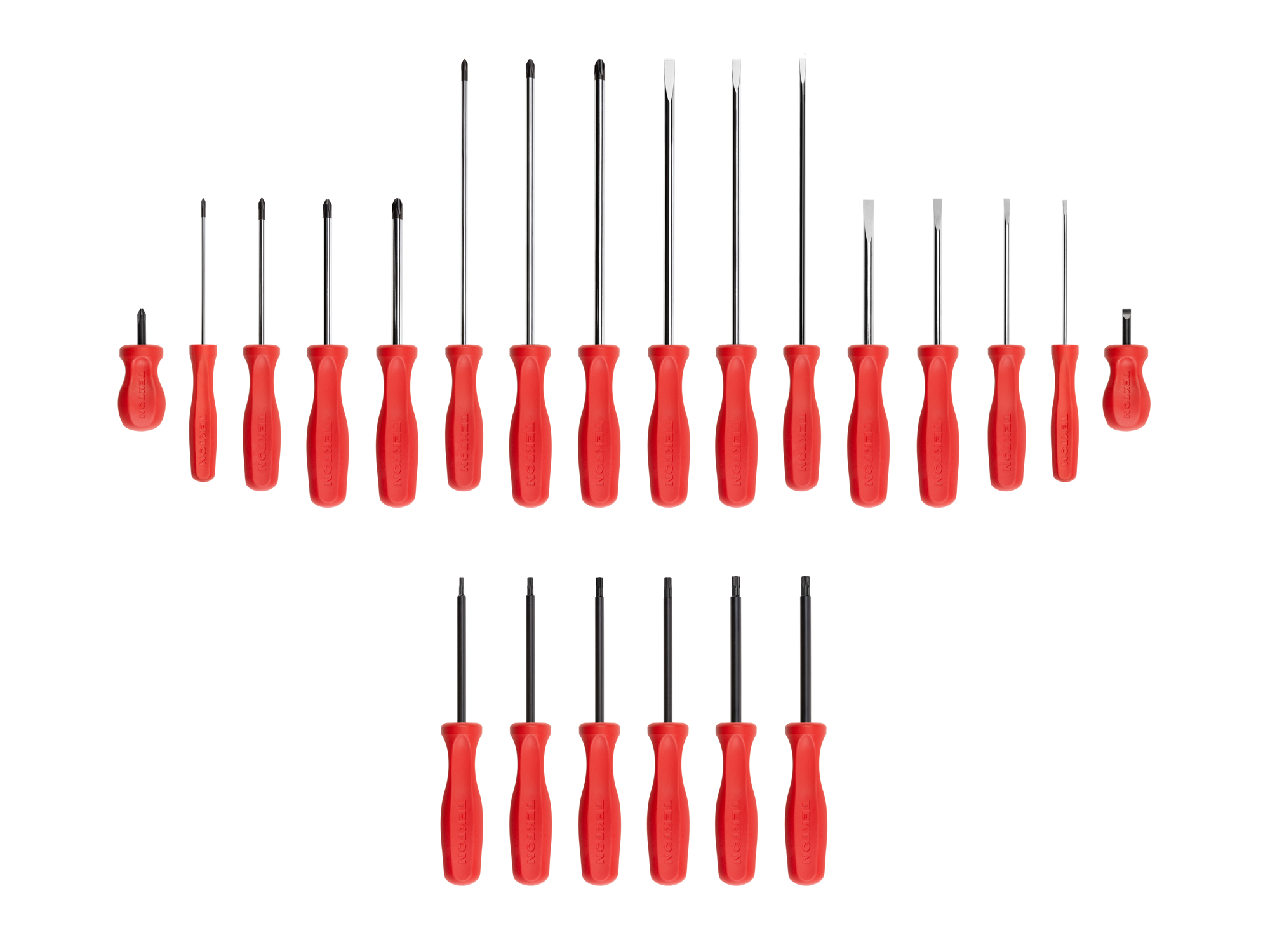 TEKTON Hard Handle Screwdriver Set, 22-Piece (#0-#3, 1/8-5/16 in., T10-T30)