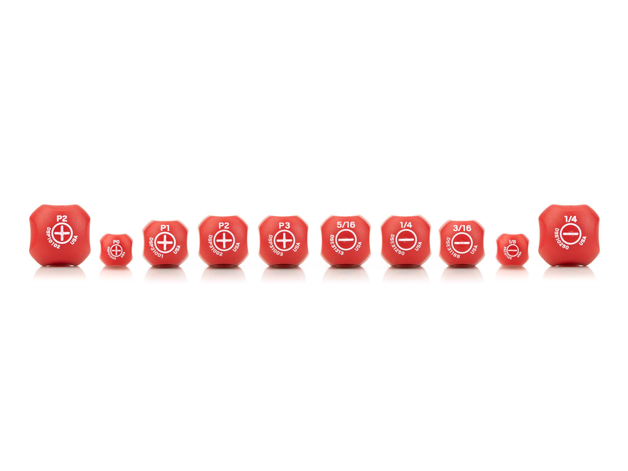 Back view of  Tekton screwdriver set. Item #DRV44003