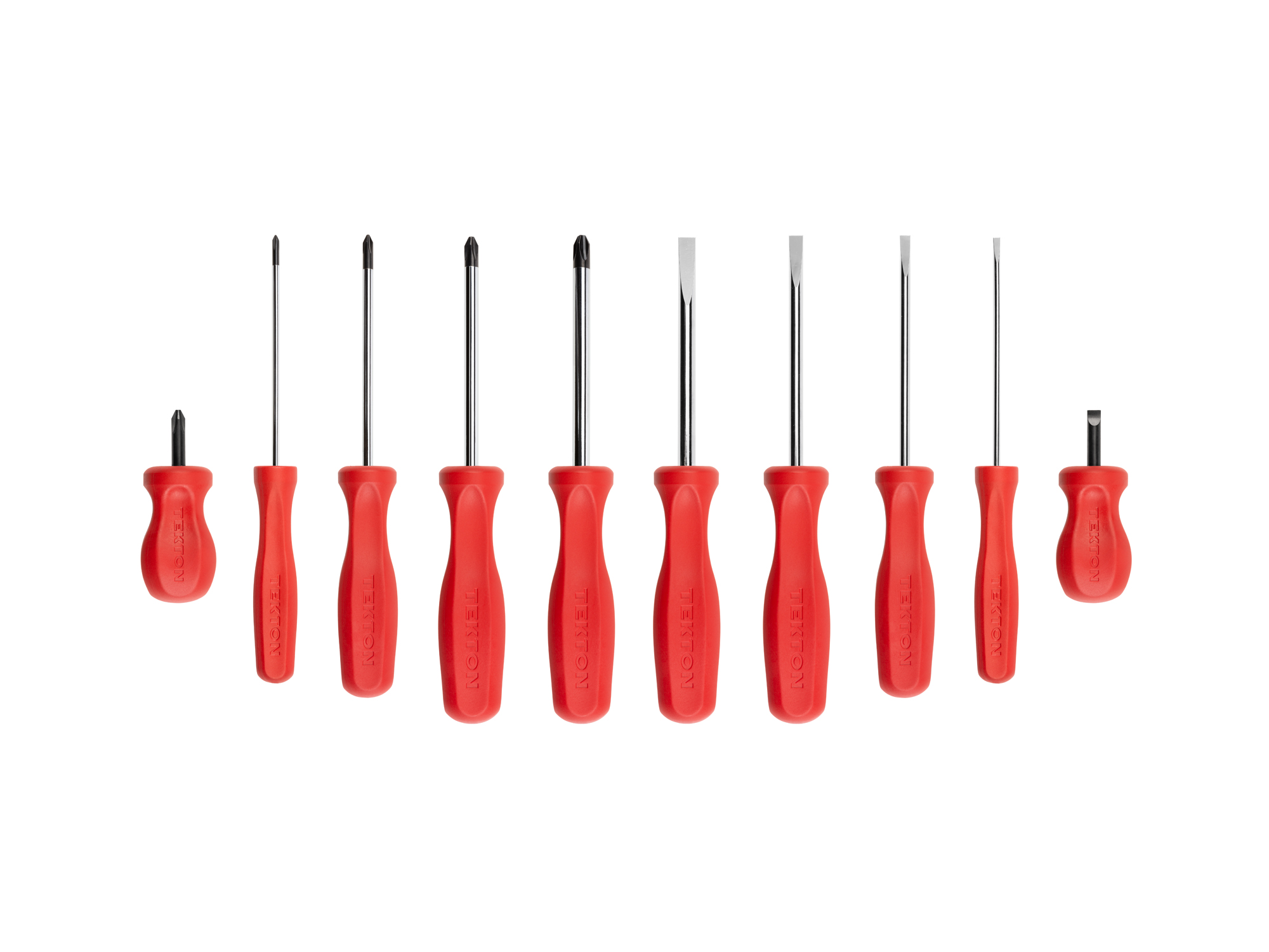 Hard Handle Screwdriver Set, 10-Piece (#0-#3, 1/8-5/16 in.)