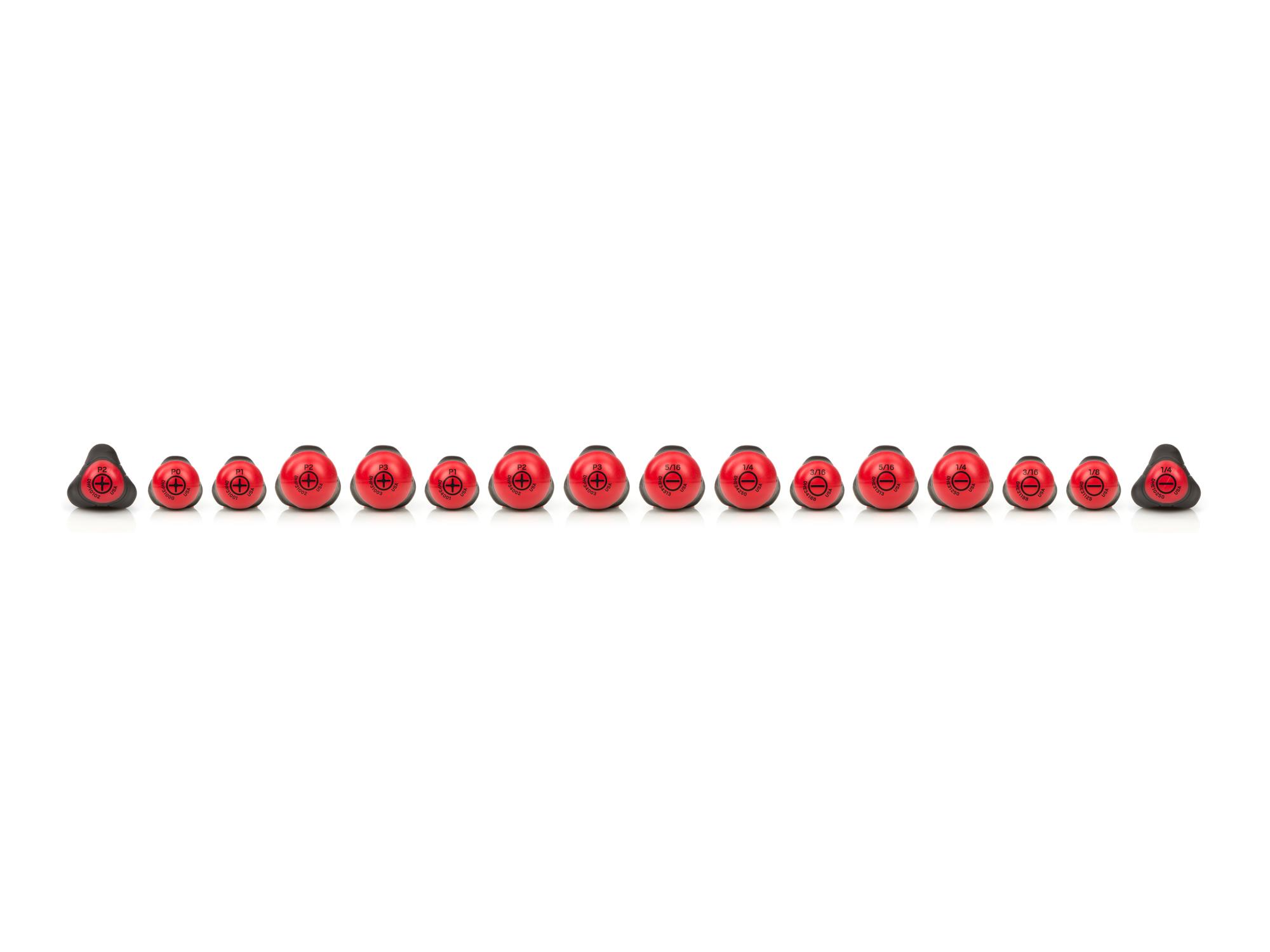 Back view of Tekton screwdriver set. Item #DRV45002