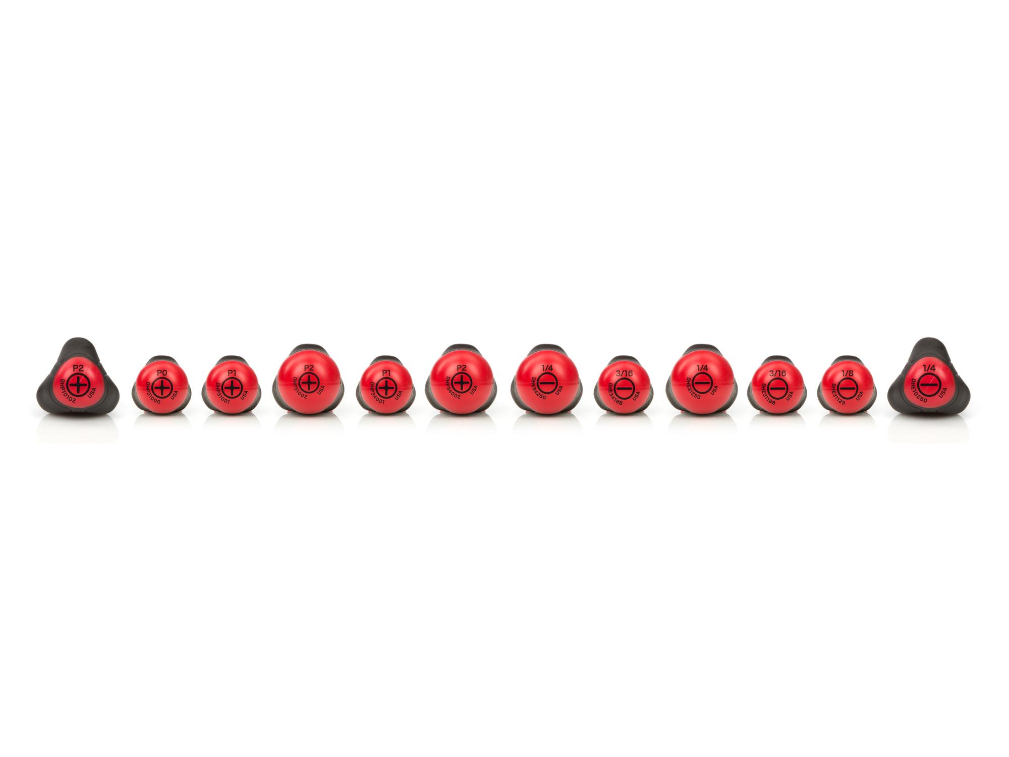 Back view of Tekton screwdriver set. Item #DRV45004