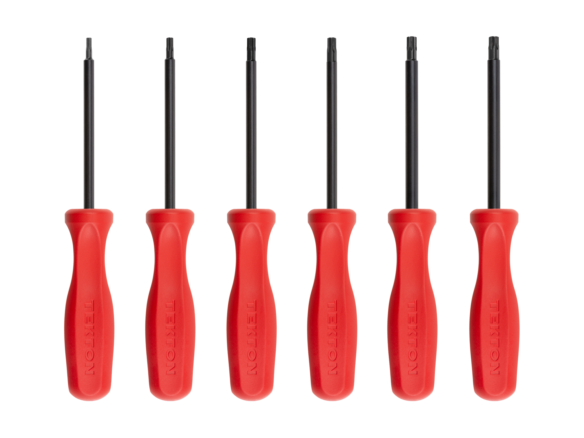 TEKTON Torx Hard Handle Black Oxide Blade Screwdriver Set, 6-Piece (T10-T30)