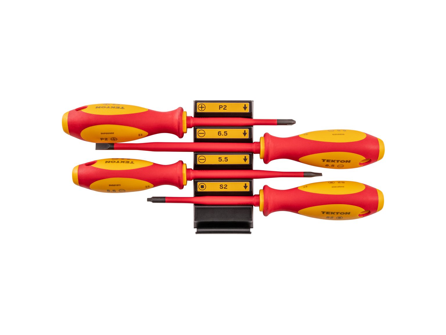 Phillips, Slotted, Square Insulated Screwdriver Set with Modular Organizers (4-Piece)