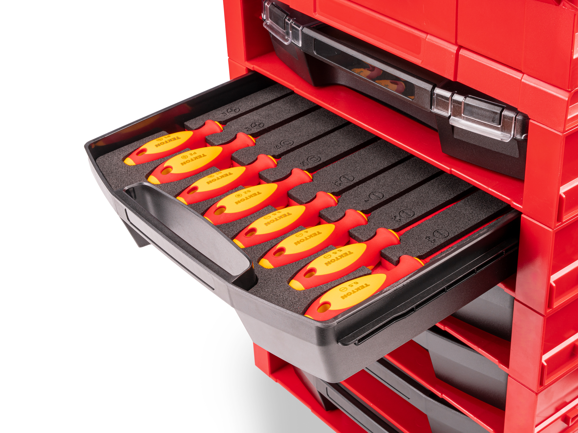 Insulated Screwdriver Set with Drawer and Foam, 8-Piece | TEKTON