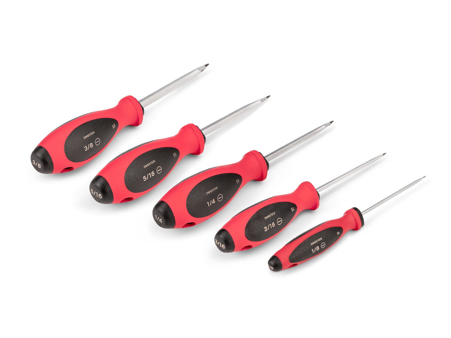 Back angle view of Tekton screwdriver set. Item #DWA90000