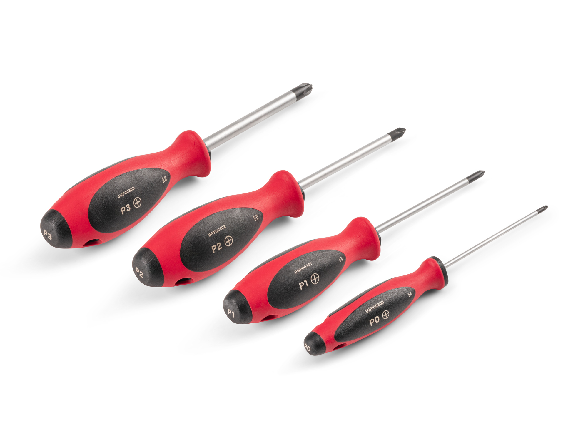 Back angle view of  Tekton 8 inch screwdriver set. Item #DWP90002