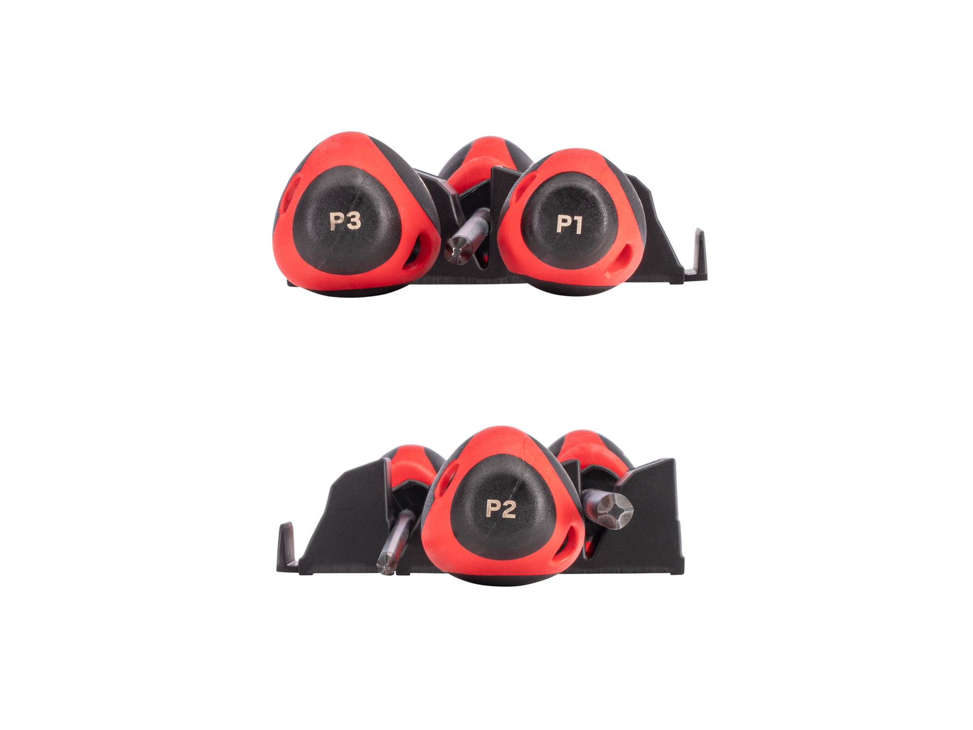 Side view of  Tekton 8 inch screwdriver set. Item #DWP90101