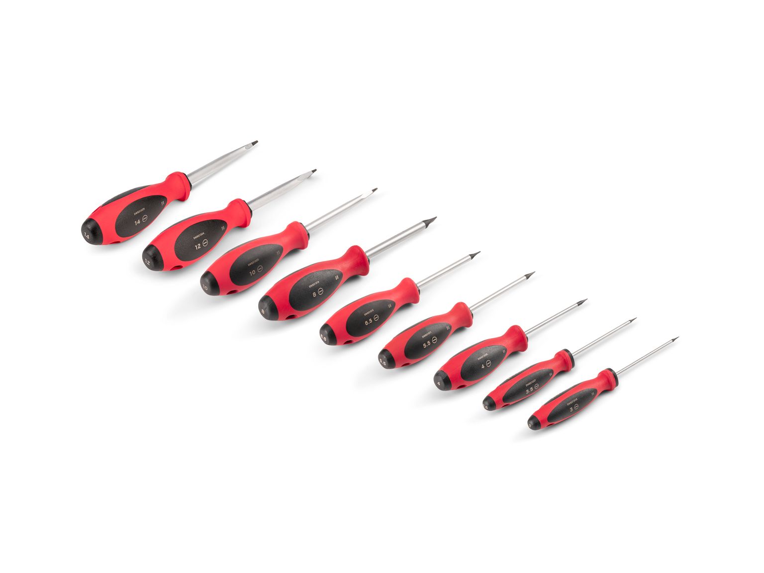 TEKTON Slotted Screwdriver Set - 4 Inch Shanks, 9-Piece (3 - 14 mm)
