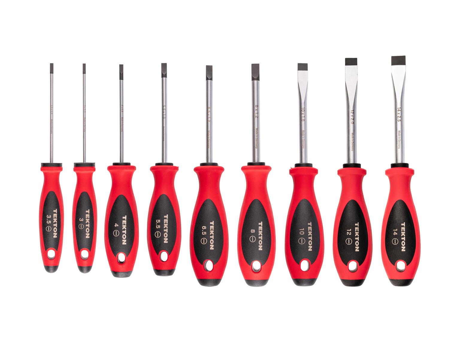 Slotted Screwdriver Set - 4 Inch Shanks (9-Piece)