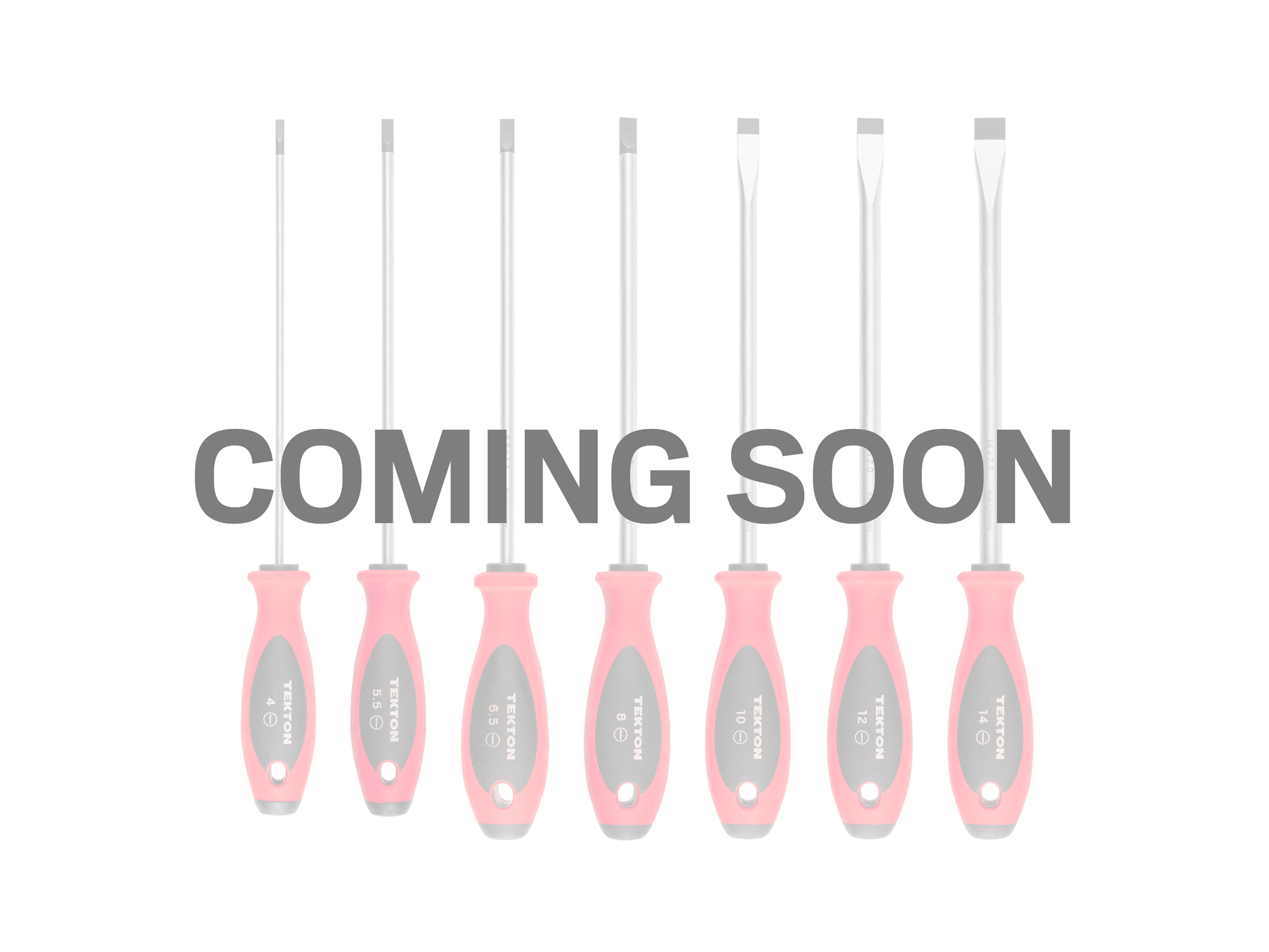 TEKTON Slotted Screwdriver Set - 8 Inch Shanks, 7-Piece (4-14 mm)