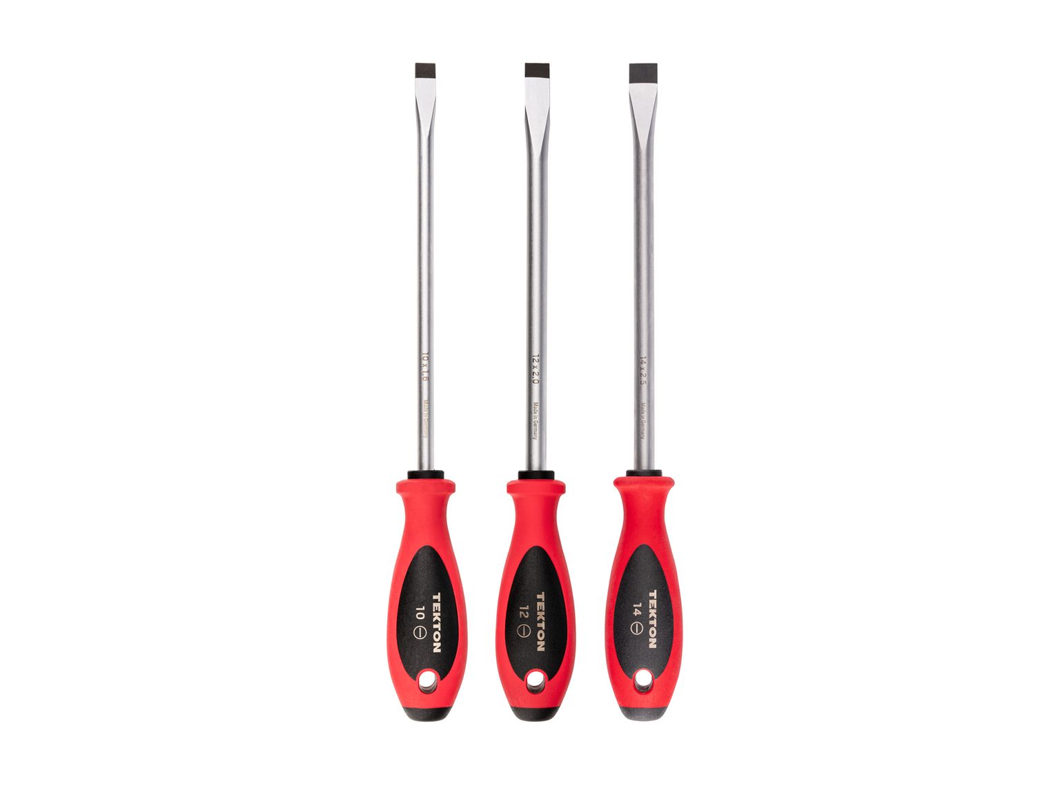 Slotted Screwdriver Set - 8 Inch Shanks (3-Piece)