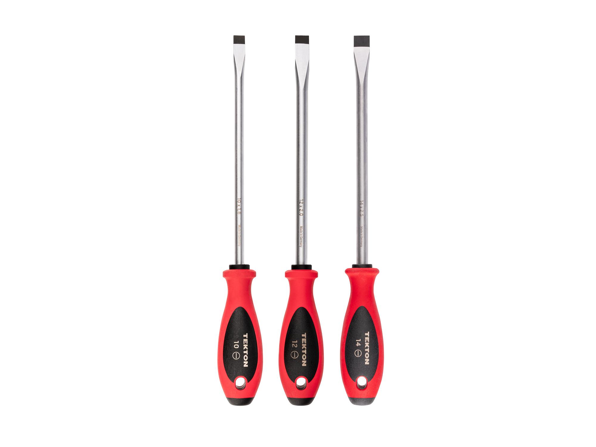 Top view of Tekton screwdriver set. Item #DWS90007