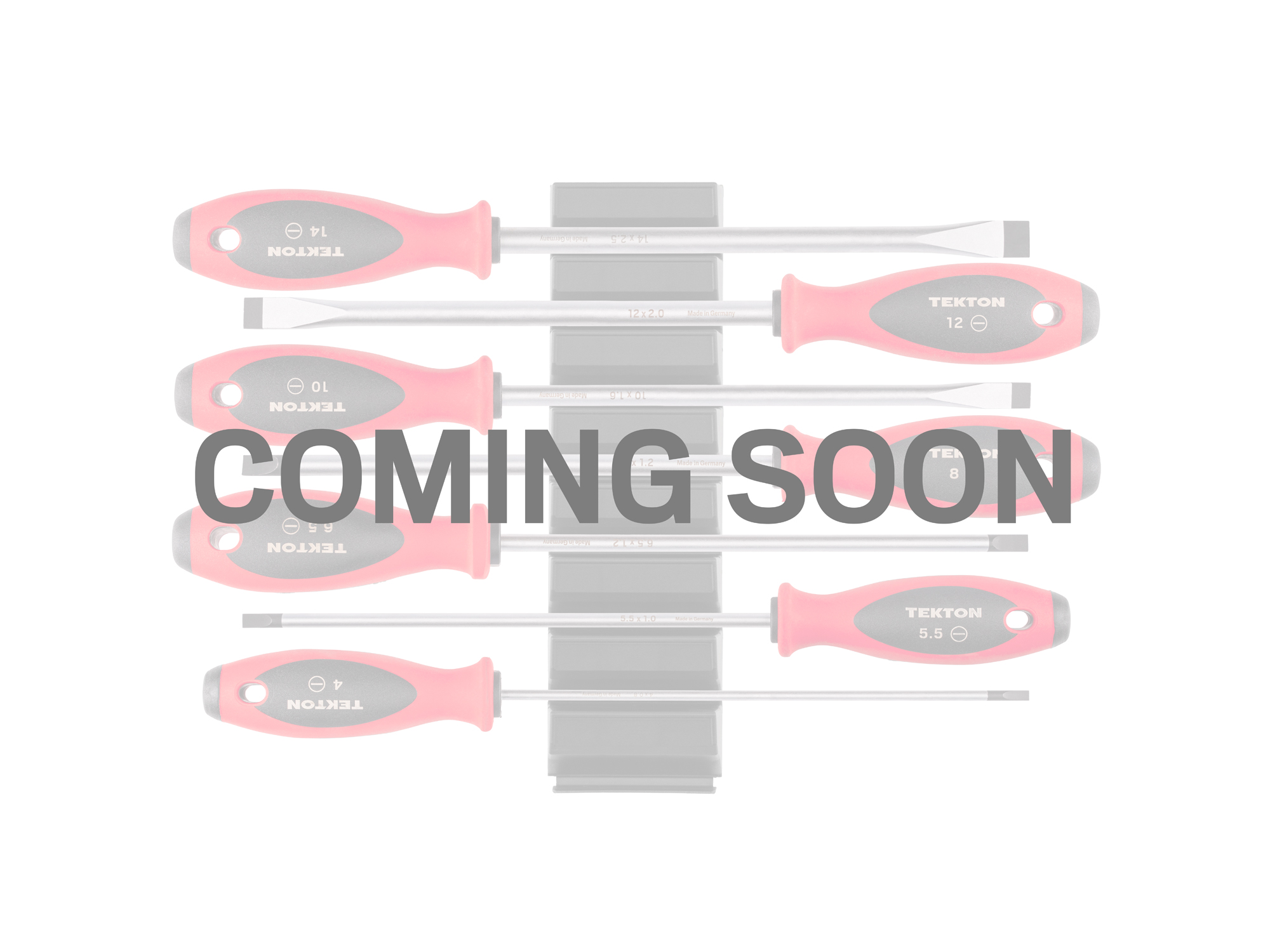 TEKTON Slotted Screwdriver Set with Modular Organizers - 8 Inch Shanks, 7-Piece (4-14 mm)