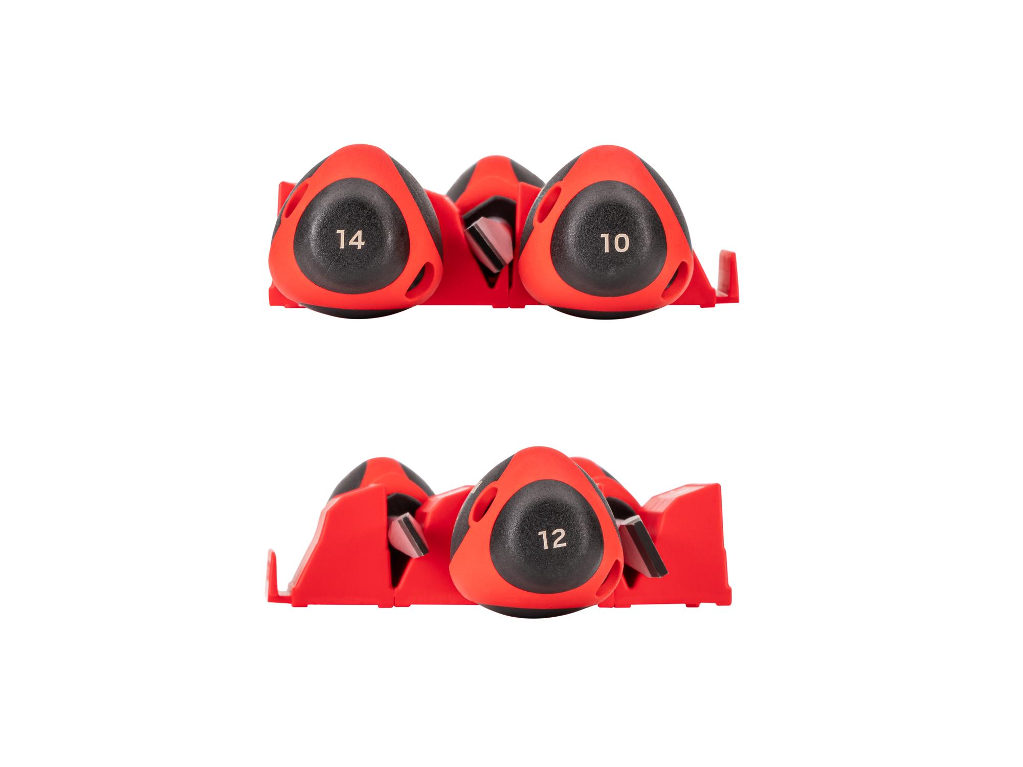 TEKTON Slotted Screwdriver Set with Red Modular Organizers - 4 Inch Shanks, 3-Piece (10 - 14 mm)