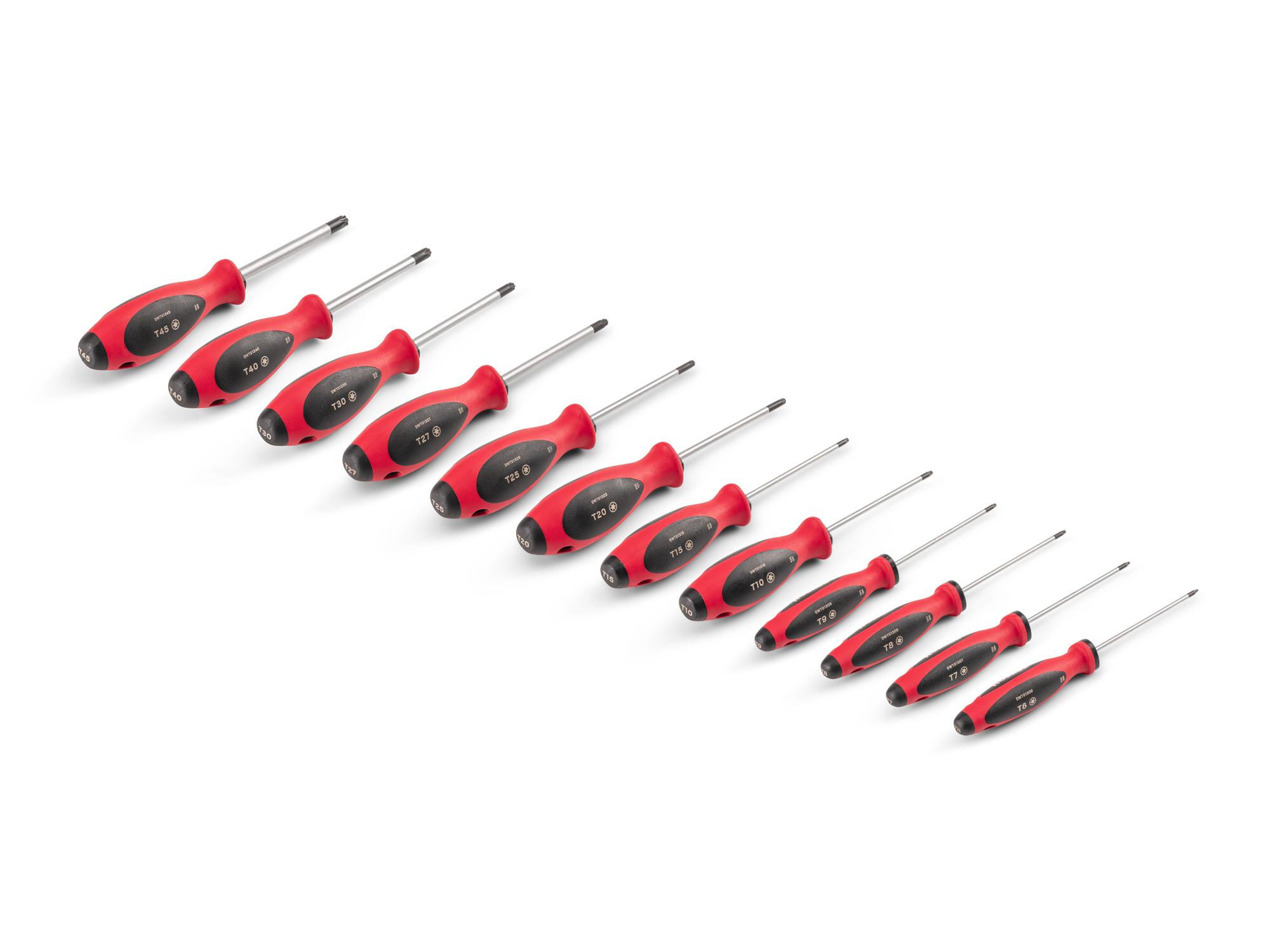 Back angle view of Tekton screwdriver set. Item #DWT90000