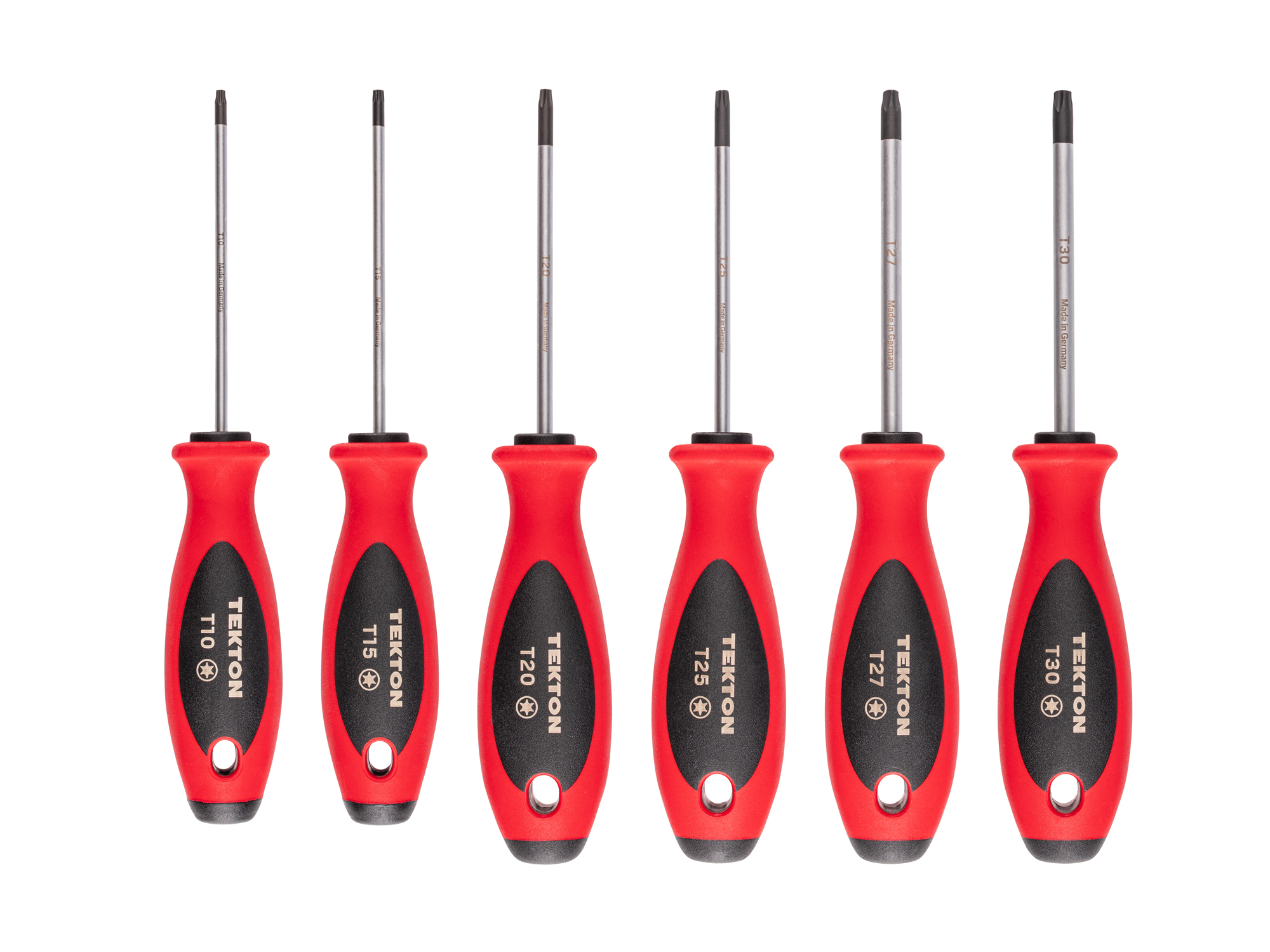 TEKTON Torx Screwdriver Set - 4 Inch Shanks, 6-Piece (T10-T30)