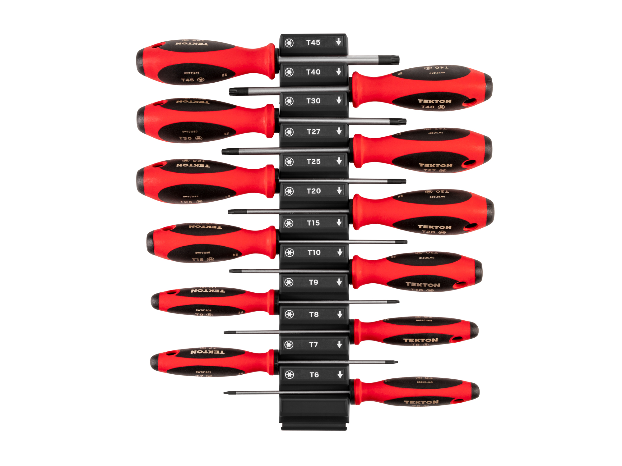 4トントラック Torx Screwdriver Set with Organizers, 12-Piece (T6–T45) | TEKTON