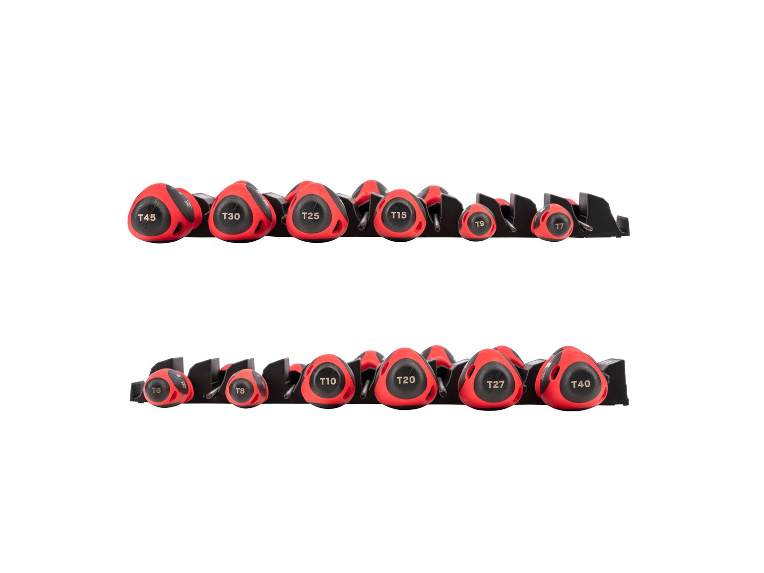 TEKTON Torx Screwdriver Set with Modular Organizers - 4 Inch Shanks, 12-Piece (T6 - T45)