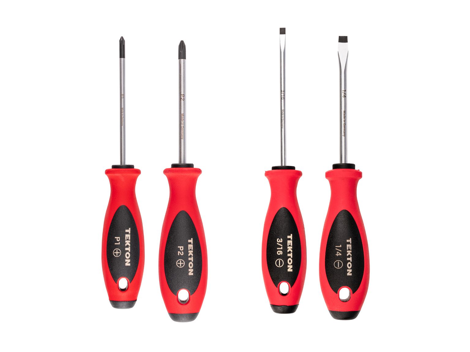 Phillips and Slotted Screwdriver Set - 4 Inch Shanks (4-Piece)