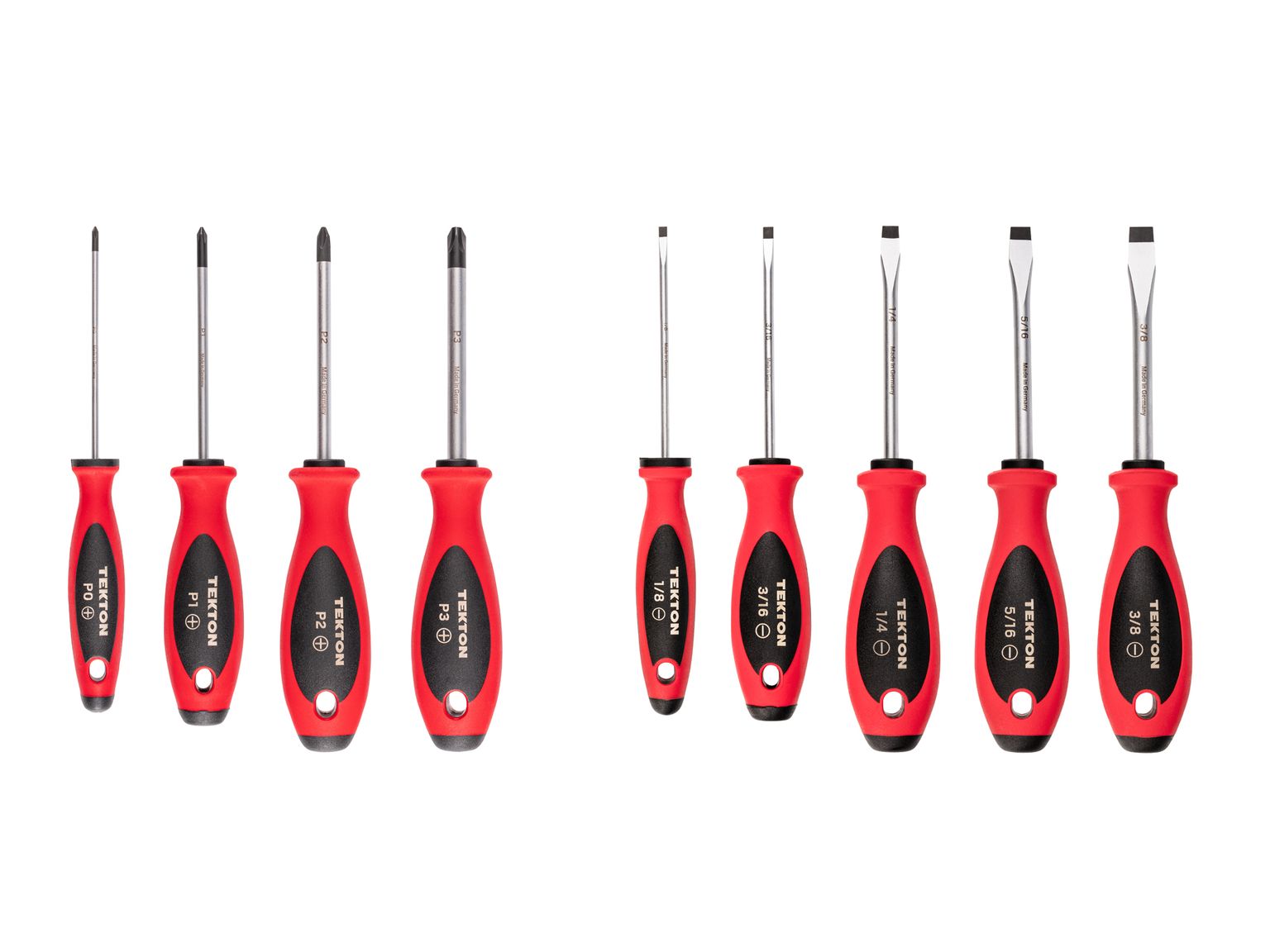 Phillips and Slotted Screwdriver Set - 4 Inch Shanks (9-Piece)