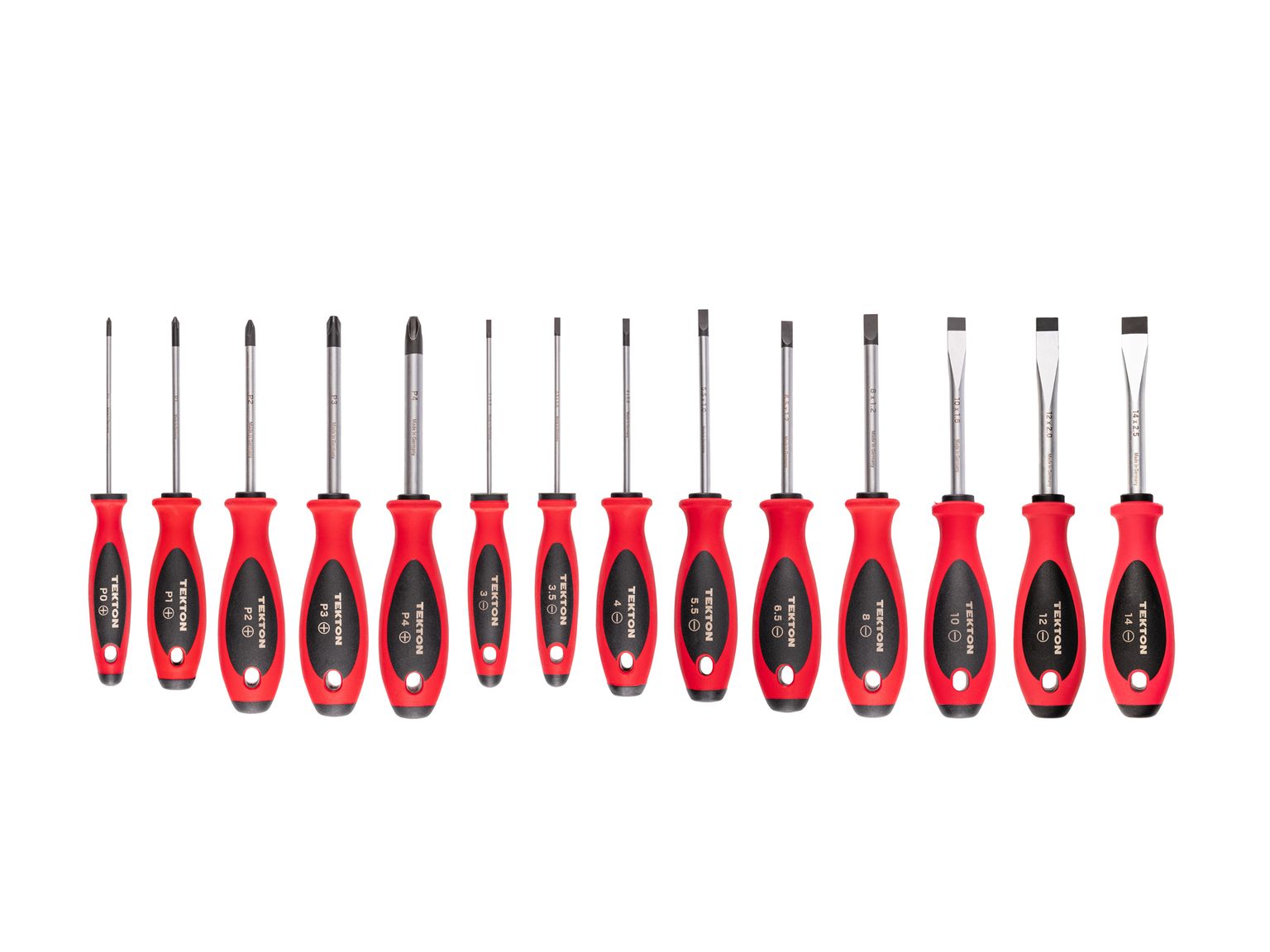 Phillips and Slotted Screwdriver Set - 4 Inch Shanks (14-Piece)