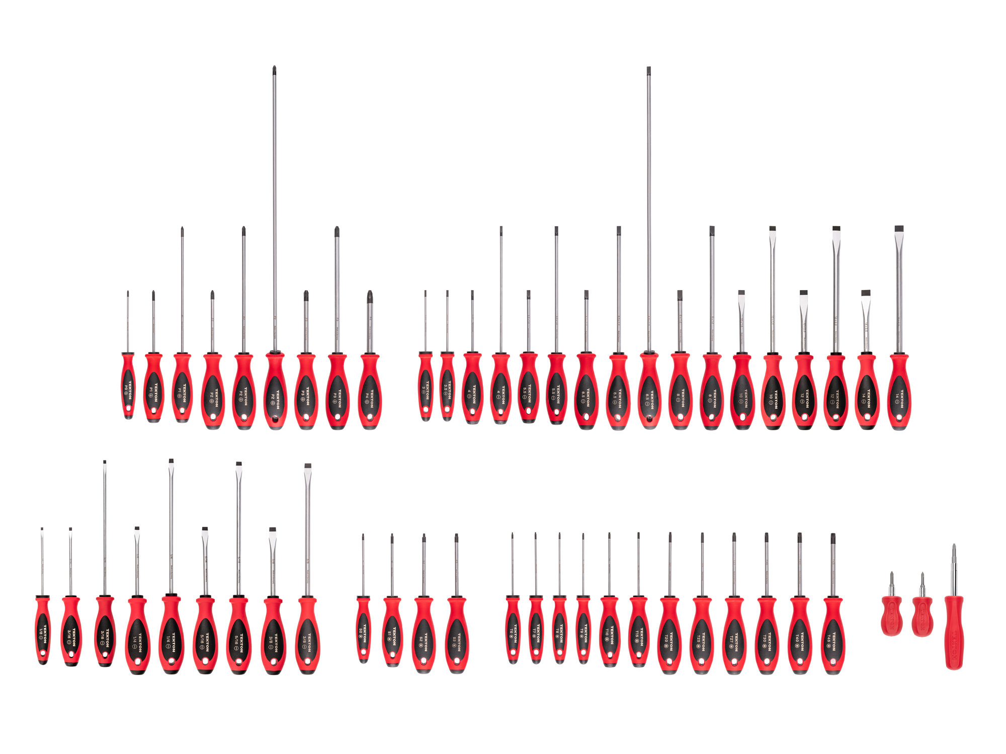 Phillips/Slotted/Torx/Square Driver Set, 54-Piece | TEKTON