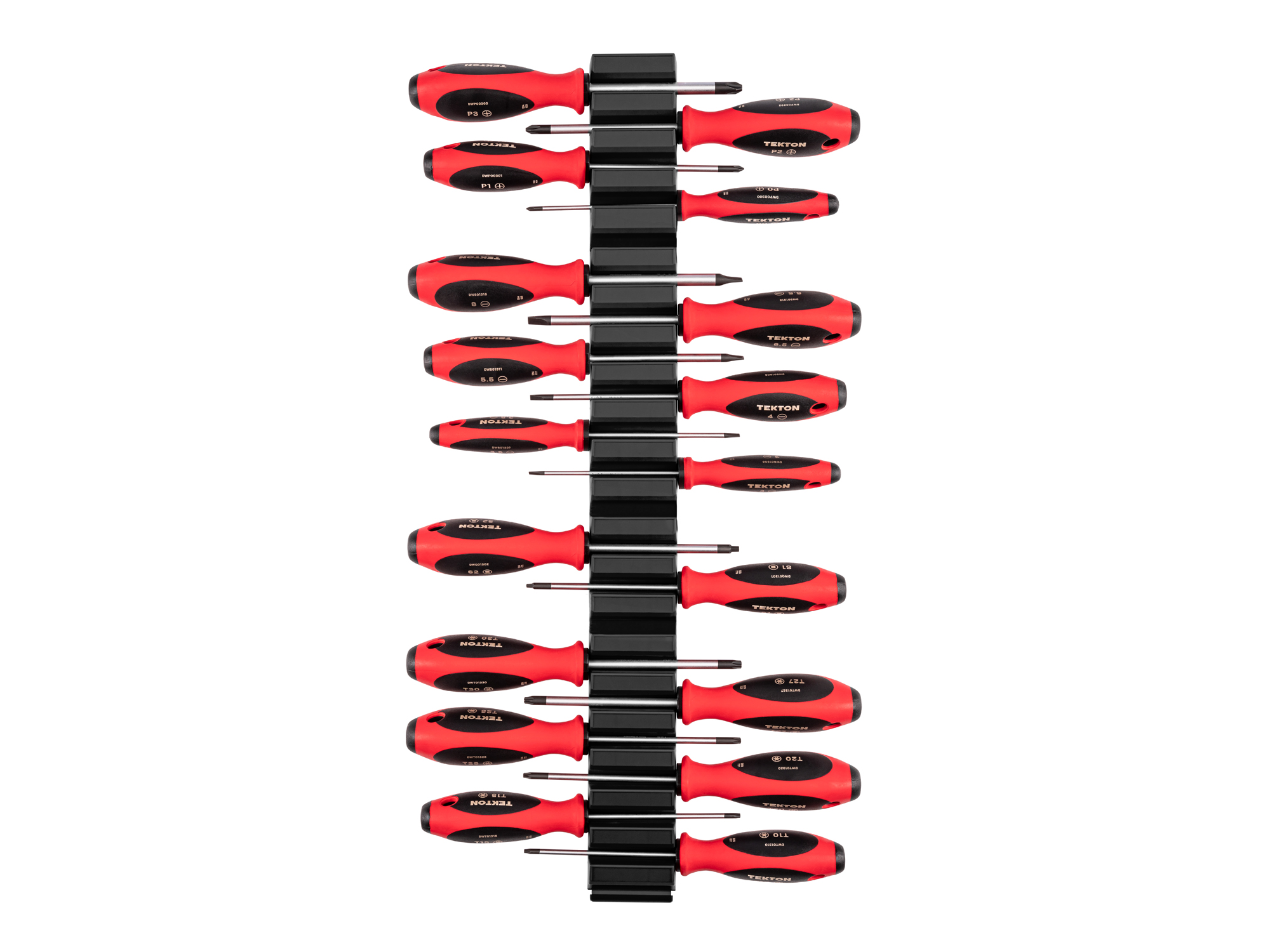 Phillips, Slotted, Torx, Square Driver Set with Organizers | TEKTON