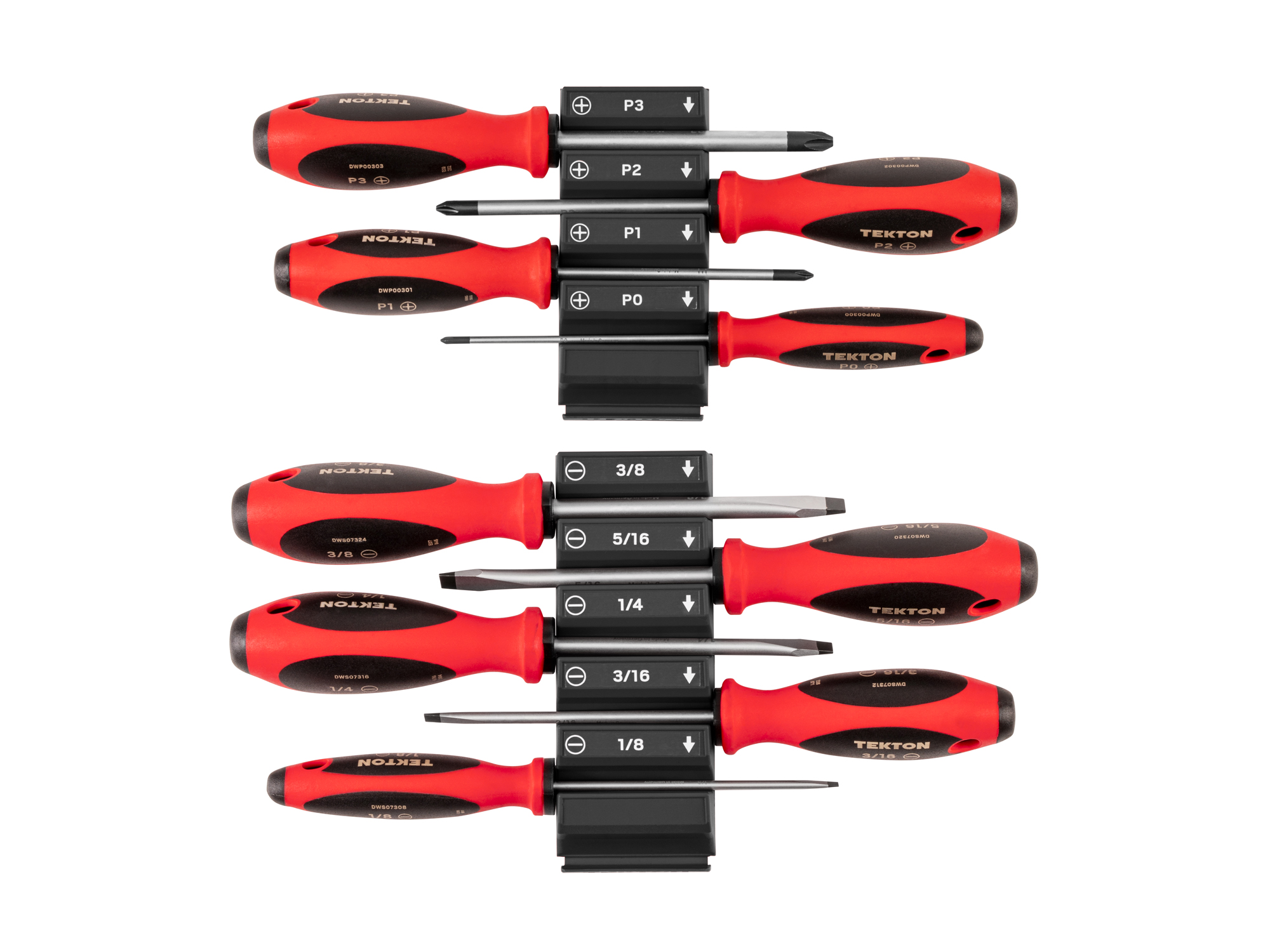 新品　TWANYセット　No.531 Phillips and Slotted Screwdriver Set with Organizers, 9-Piece | TEKTON