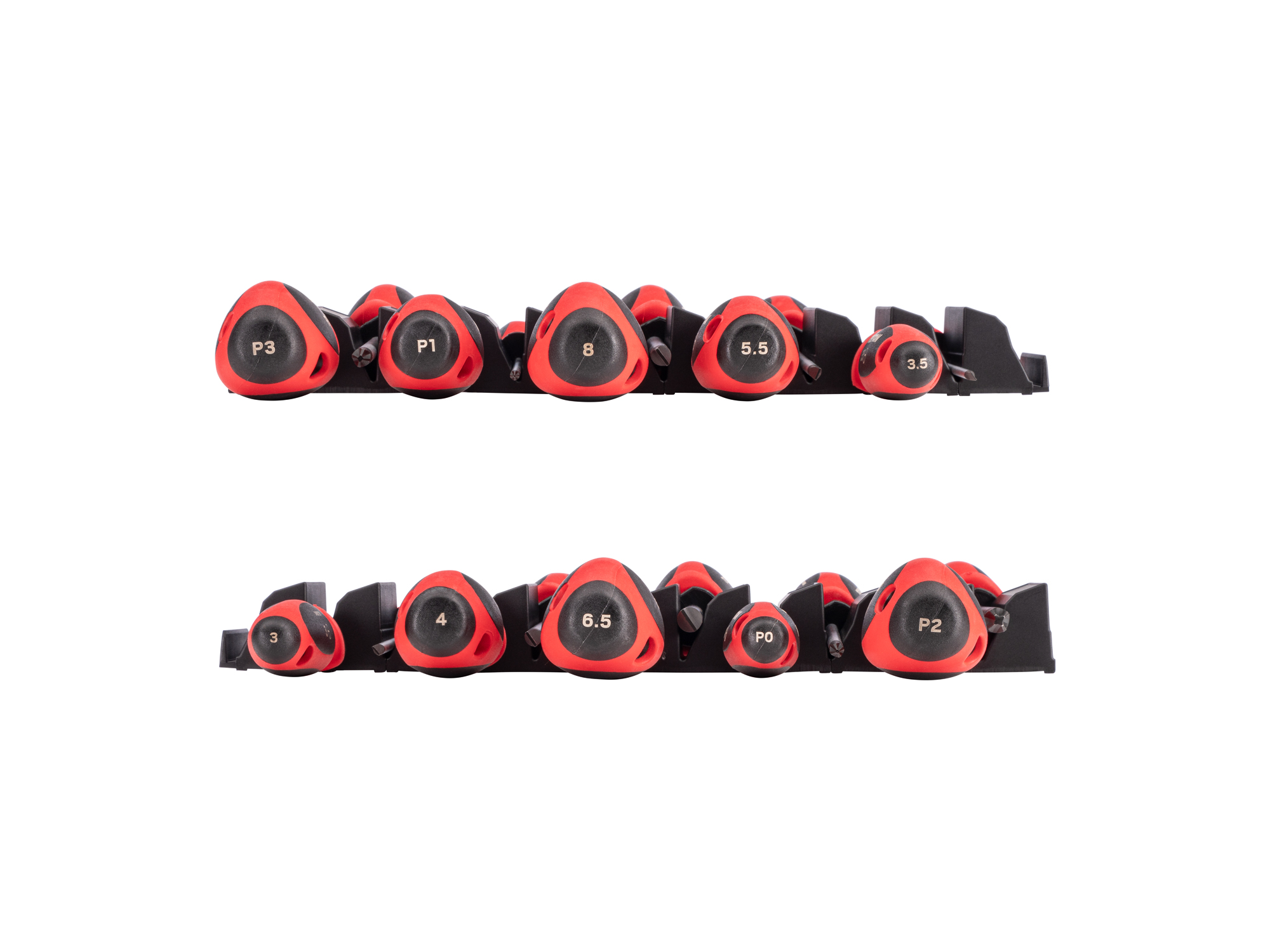 Side view of  Tekton 4 inch screwdriver set. Item #DWZ90106