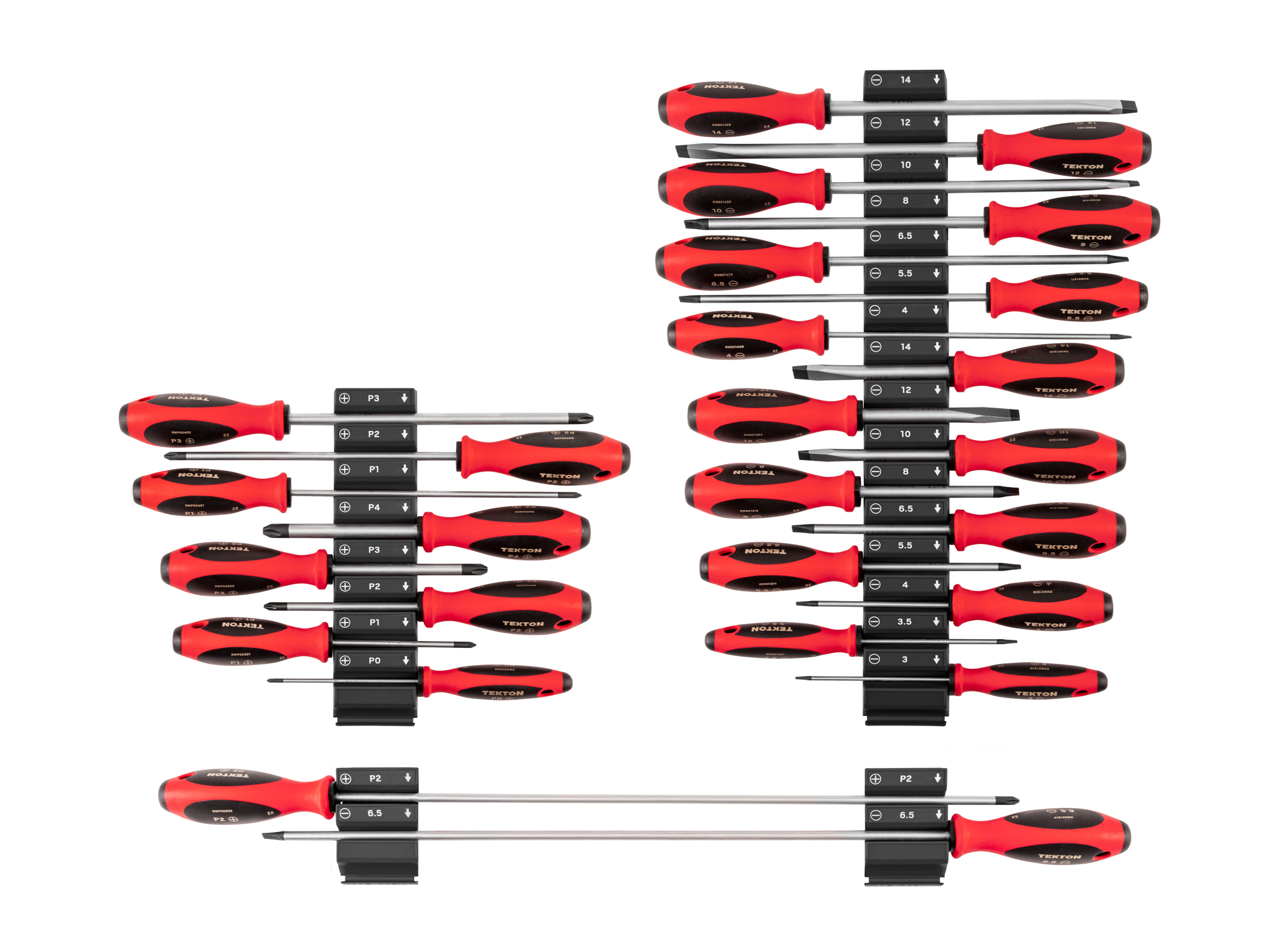 DR.Platina & DEVAS セット Phillips/Slotted Screwdriver Set with Organizers, 26-Piece | TEKTON