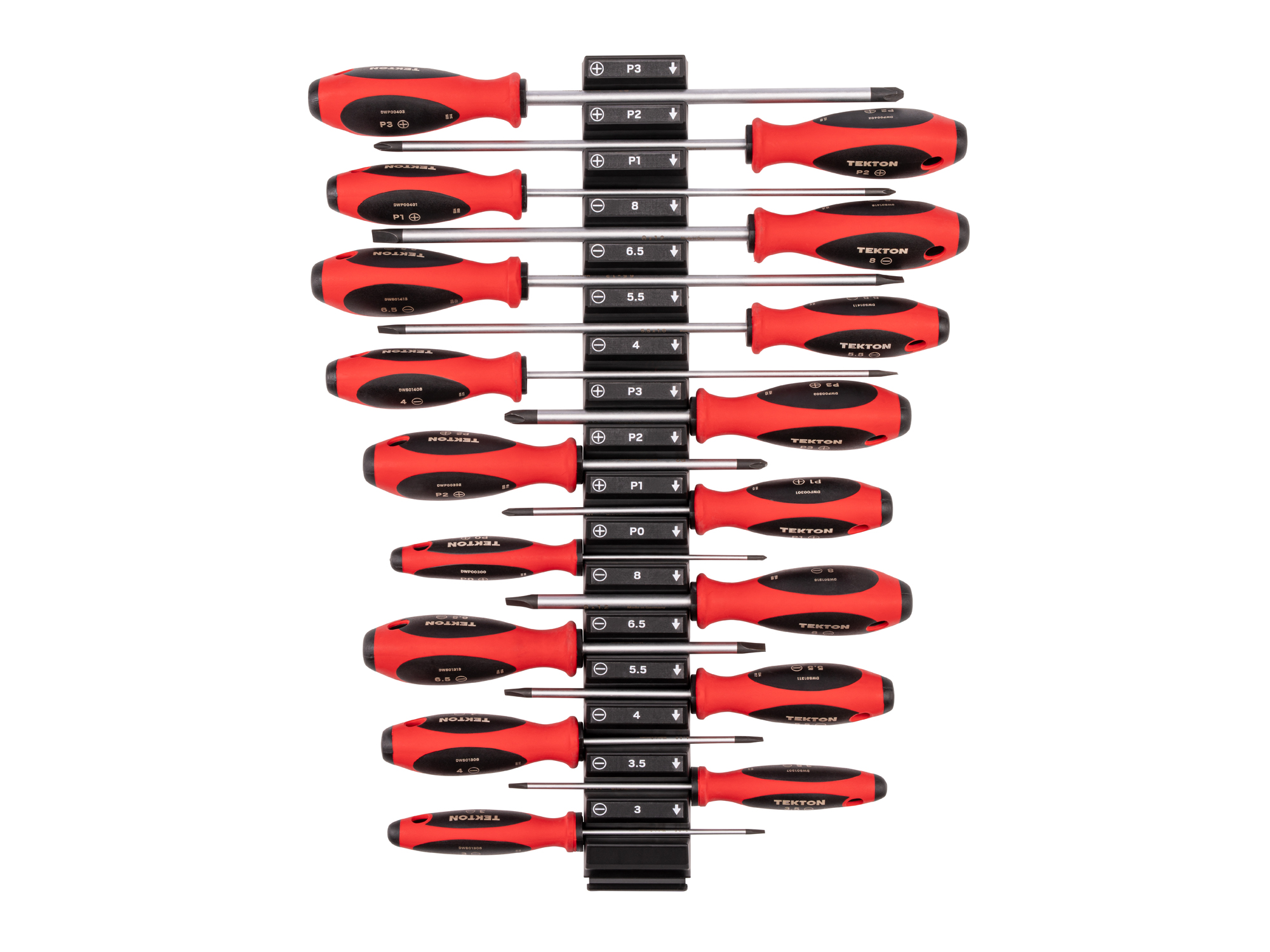 Phillips/Slotted Screwdriver Set with Organizers, 17-Piece | TEKTON