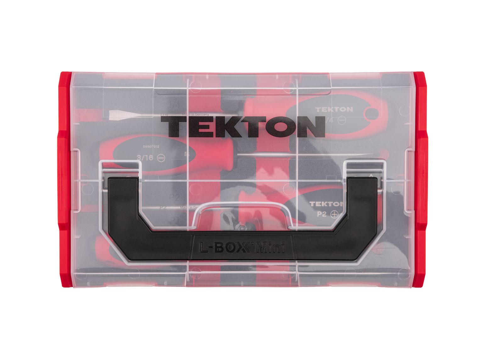 TEKTON Phillips and Slotted Screwdriver Set with Mini Stacking Tool Box - 4 Inch Shanks, 4-Piece (#1 - #2, 3/16 - 1/4 in.)