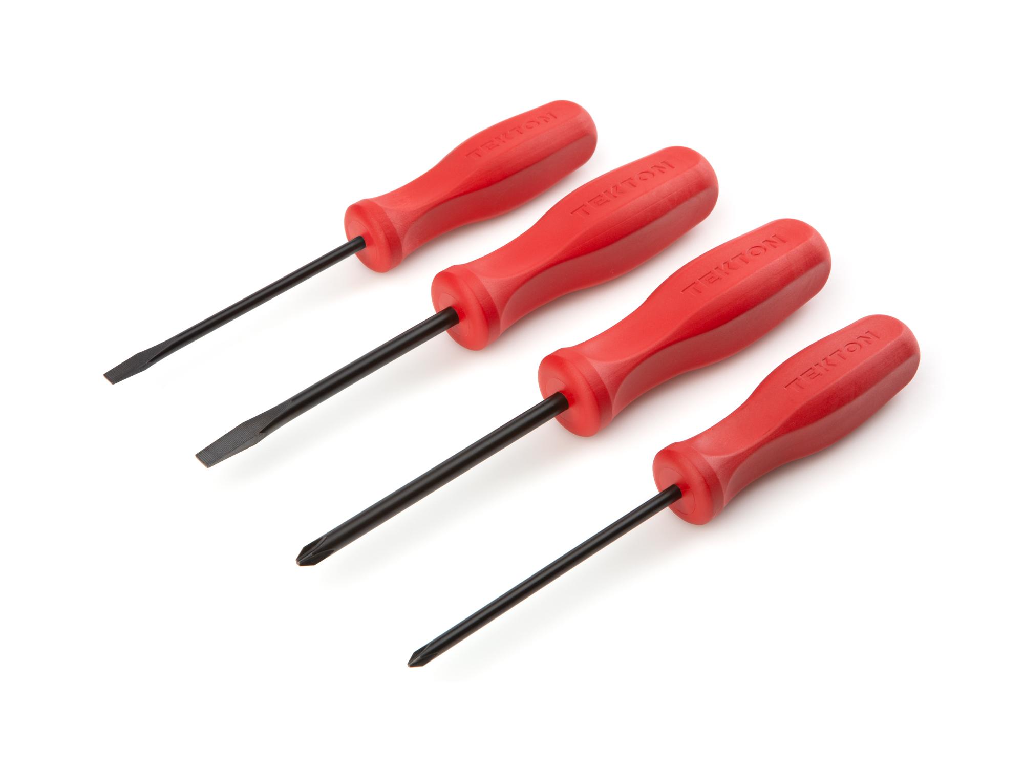 Front-right angle view of  Tekton screwdriver set. Item #X68