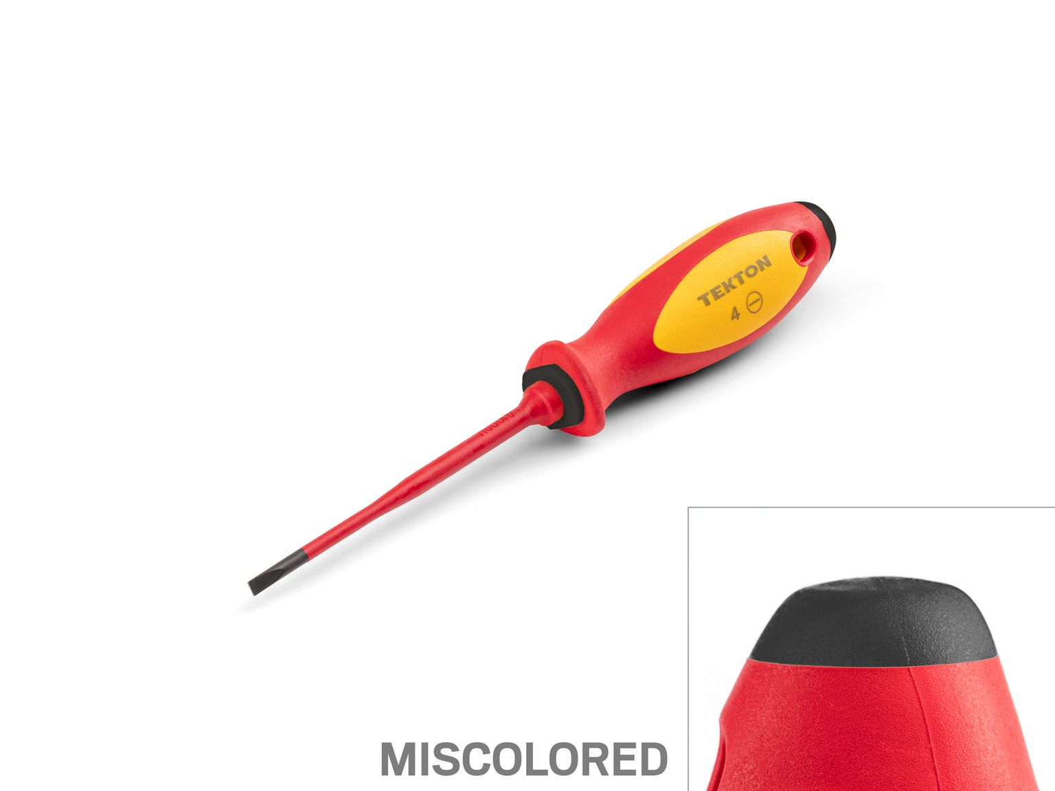 TEKTON 4 mm Slotted Insulated Screwdriver (4 in. Shank) (Irregular)