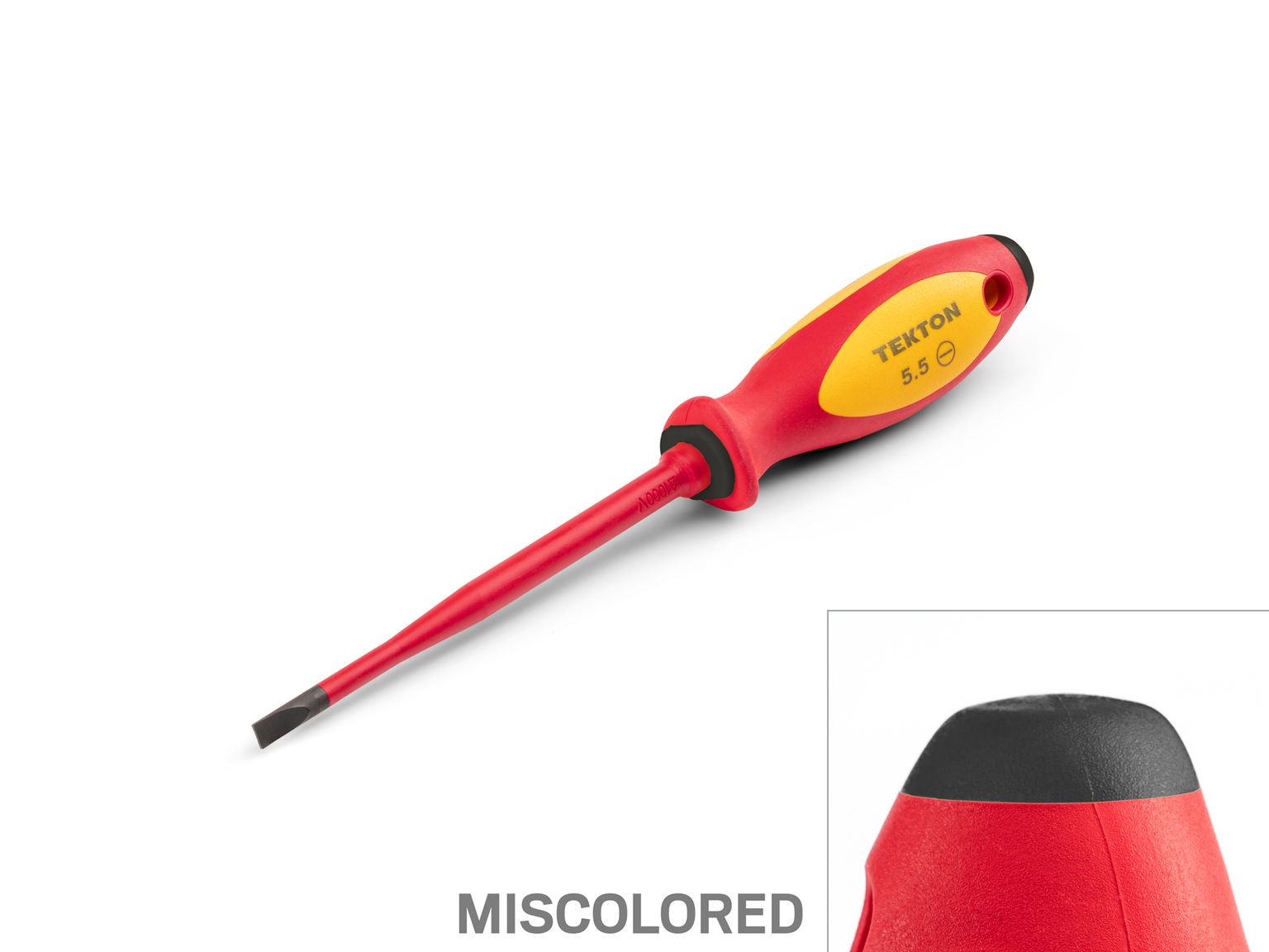 TEKTON 5.5 mm Slotted Insulated Screwdriver (5 in. Shank) (Irregular)