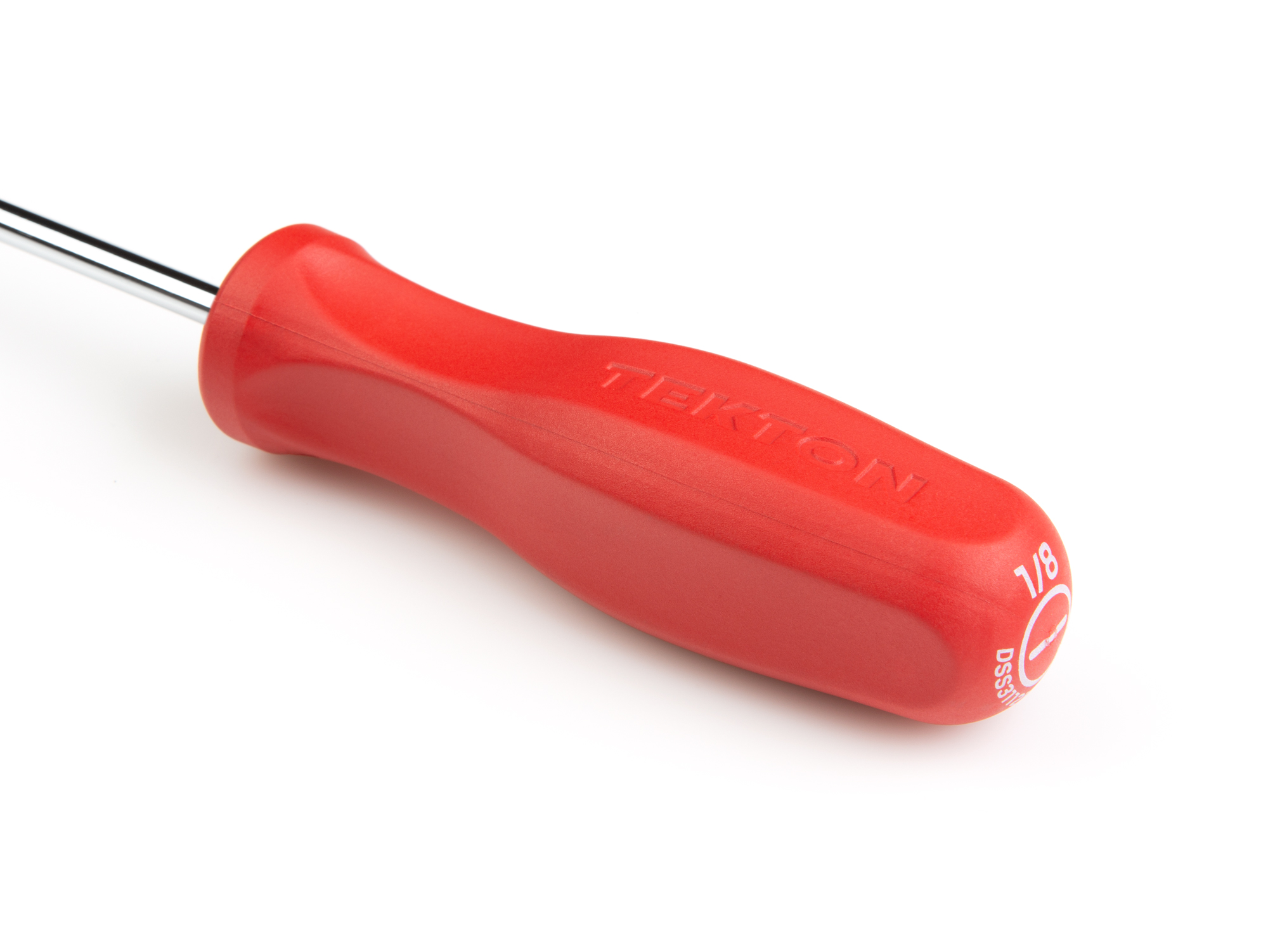 TEKTON 1/8 Inch Slotted Hard Handle Screwdriver (Large Handle)
