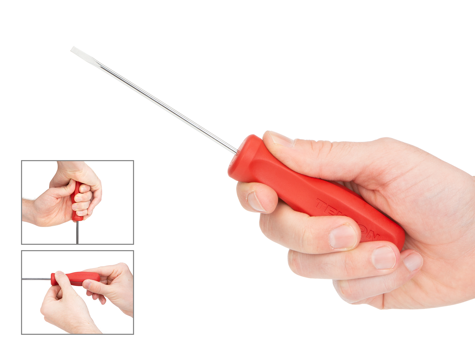 TEKTON 1/8 Inch Slotted Hard Handle Screwdriver (Large Handle)