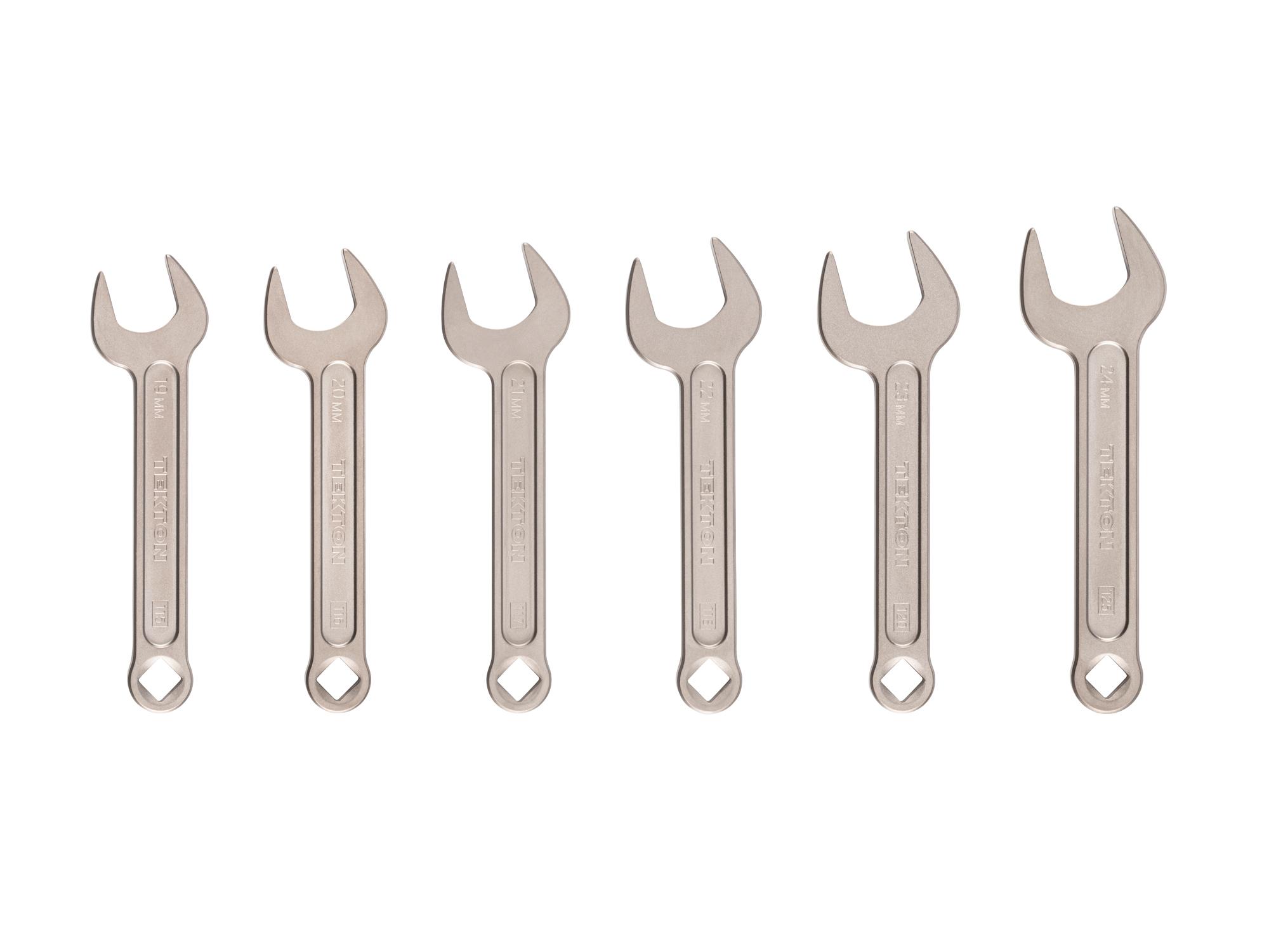 Front view of Tekton service wrench set. Item #WSE90201