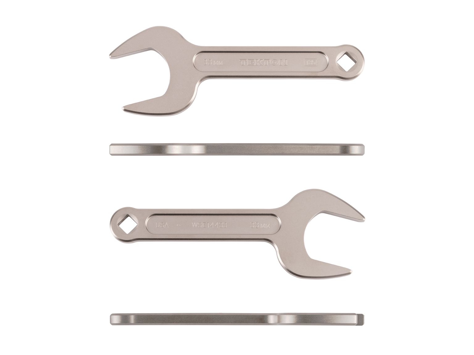 Side view of Tekton 33 millimeter service wrench set. Item #WSE14433