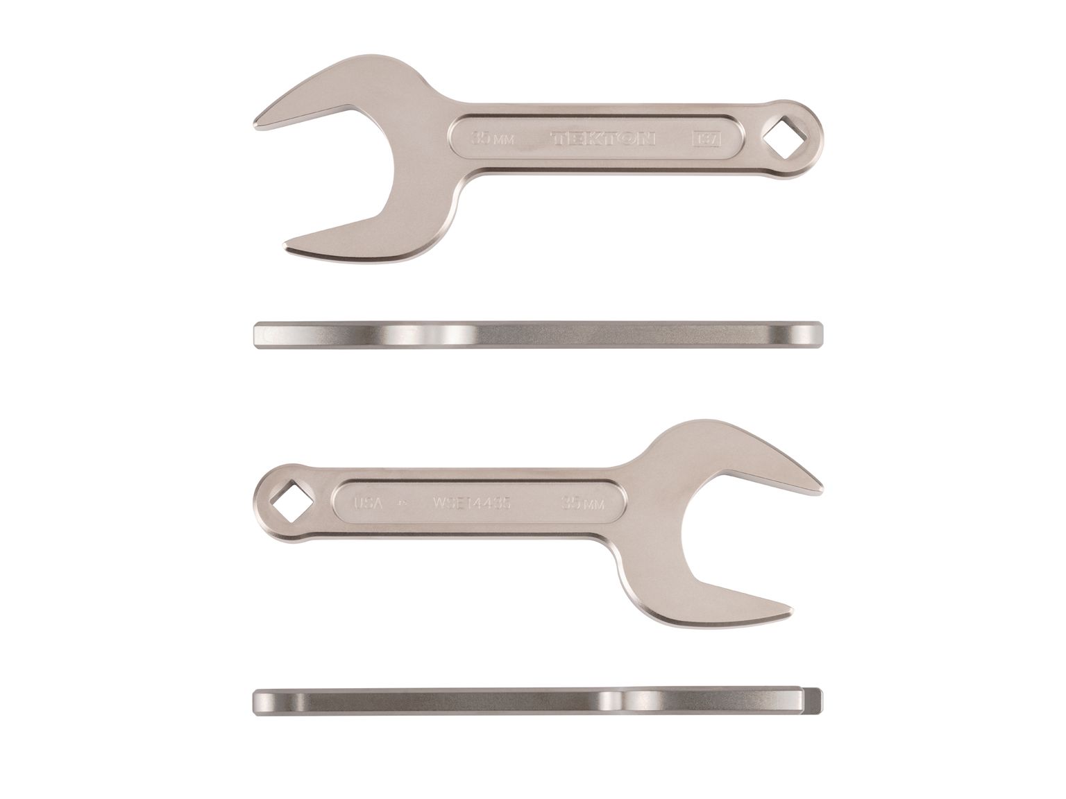 Side view of Tekton 35 millimeter service wrench set. Item #WSE14435