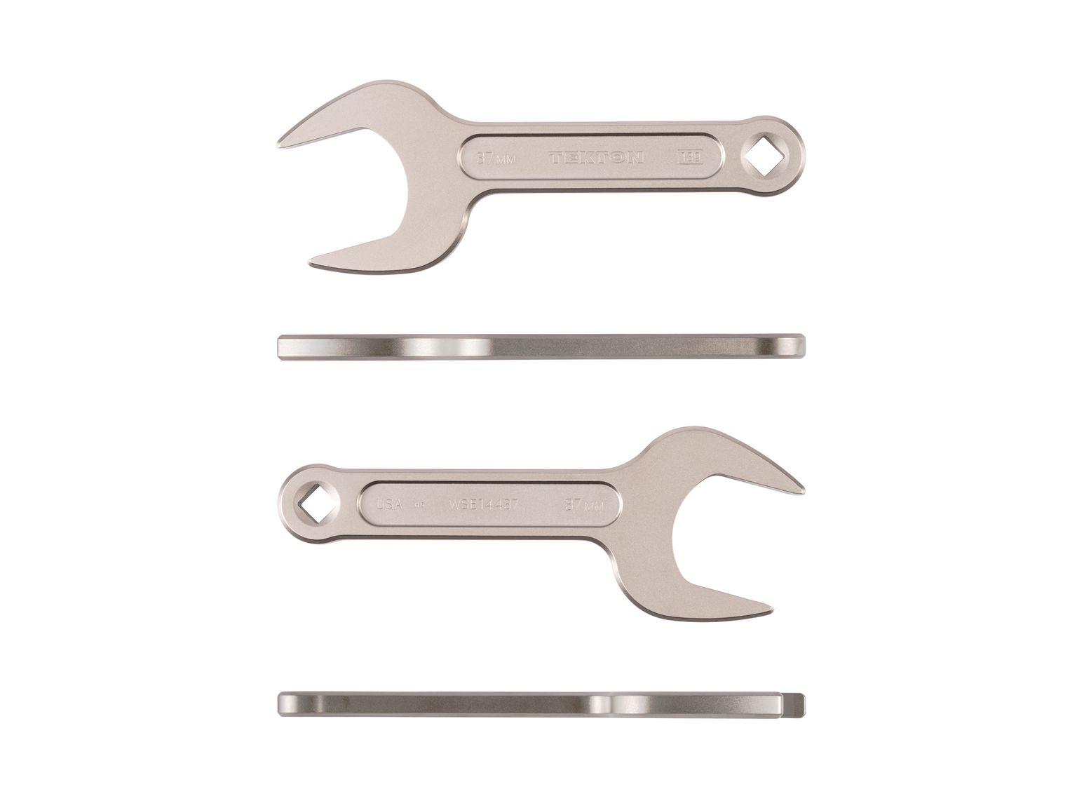 Side view of Tekton 37 millimeter service wrench set. Item #WSE14437