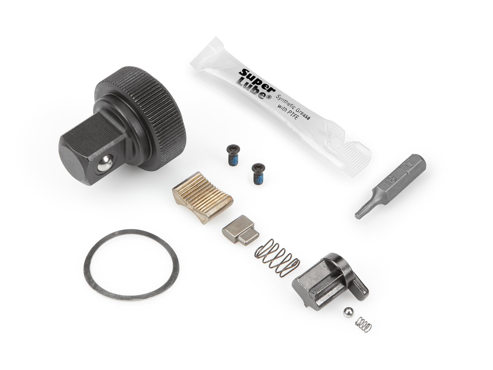 Front-right angle view of Tekton socket drive tools part set. Item #SRH9X015