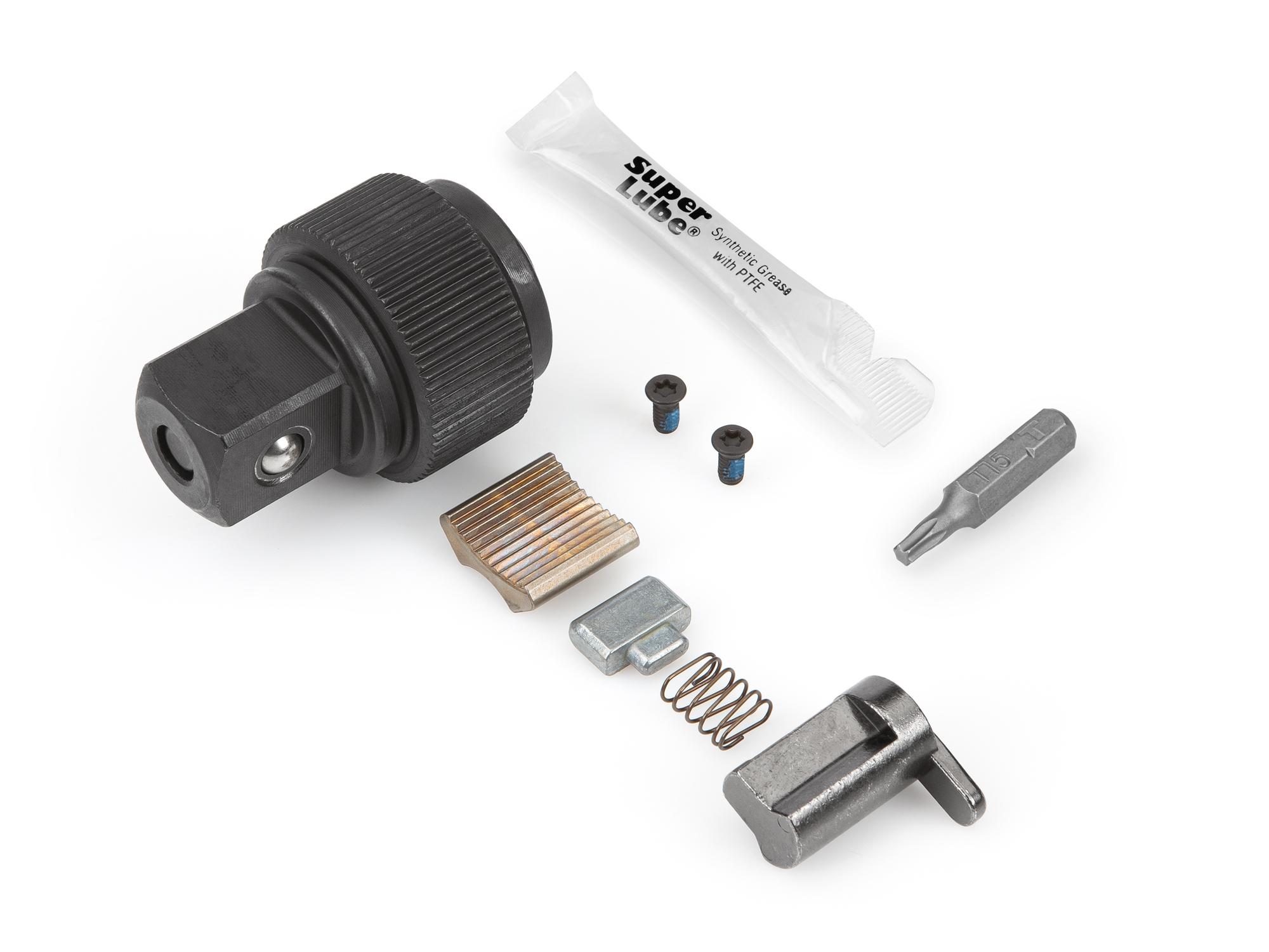 Front-right angle view of Tekton socket drive tools part set. Item #SRH9X021