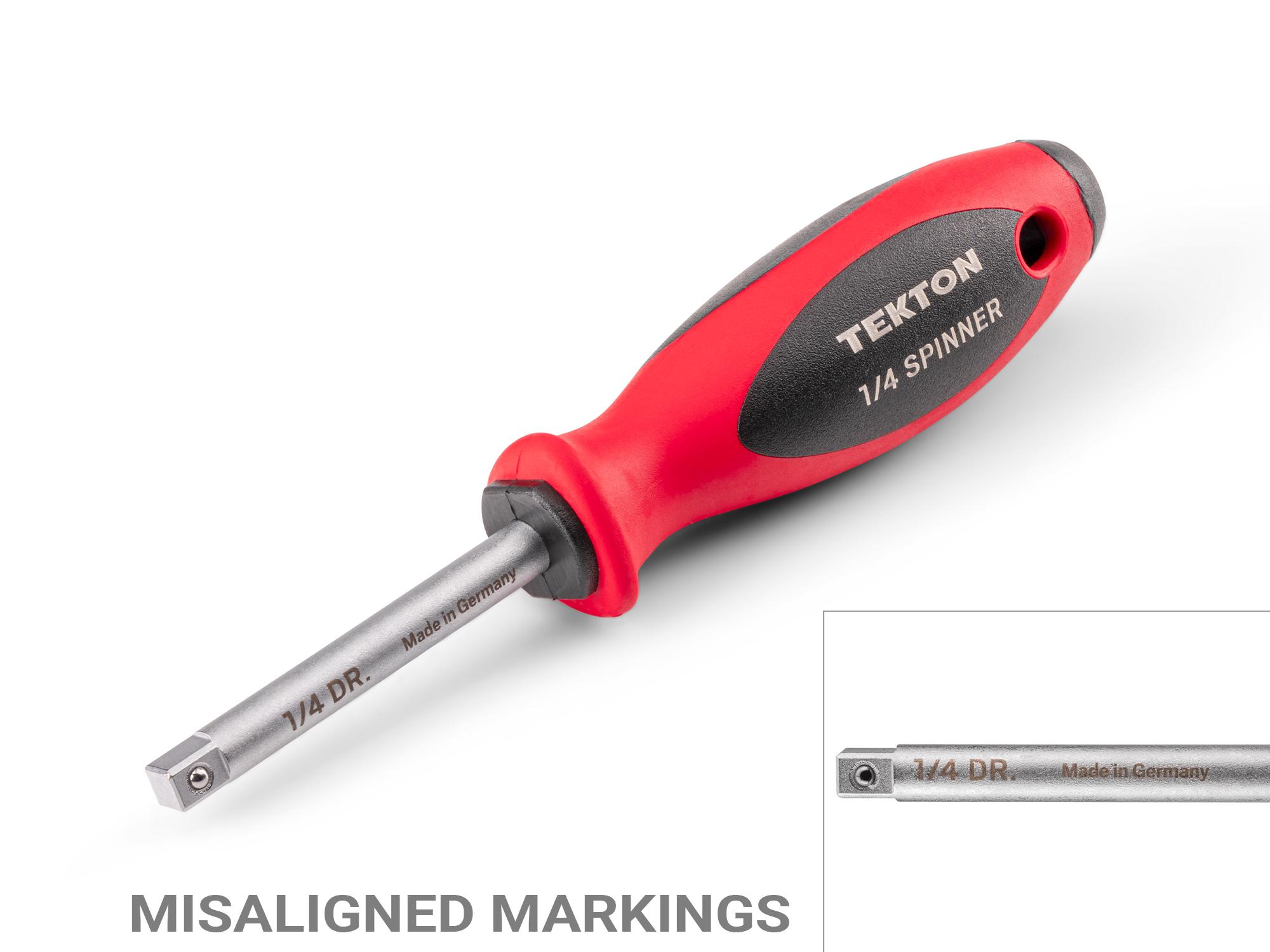 TEKTON 1/4 Inch Drive x 6.7 Inch Spinner Handle (2.5 Inch Shank)