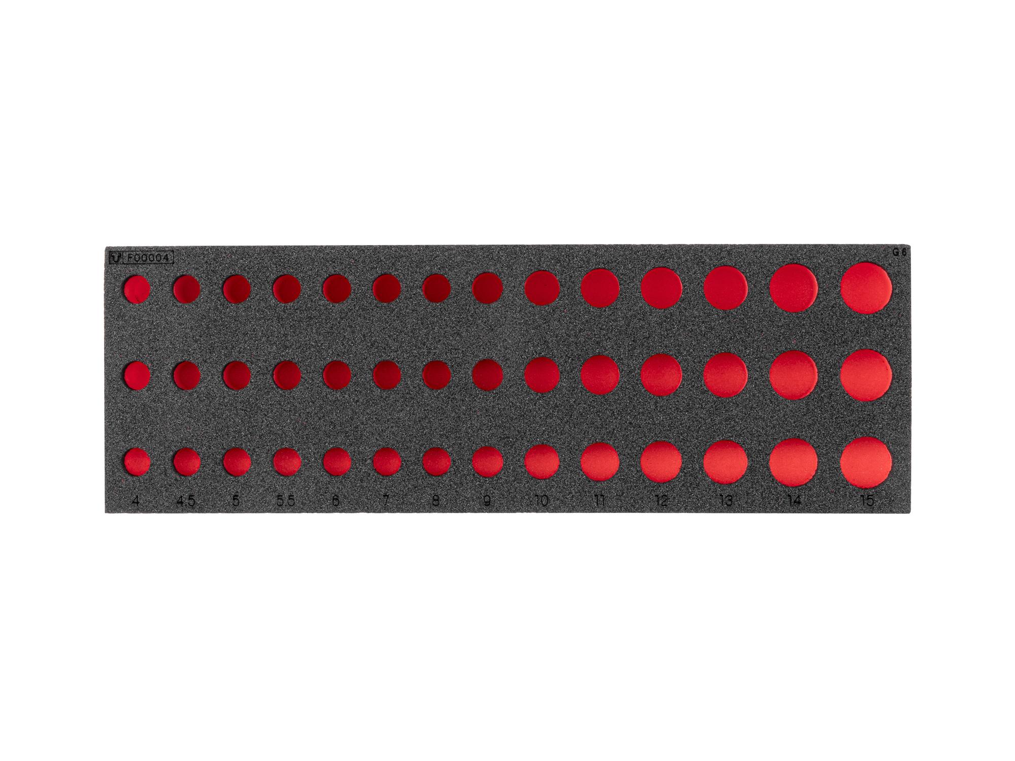 Socket Set Foam Organizer, 12 x 4 Inch (42-Tool)