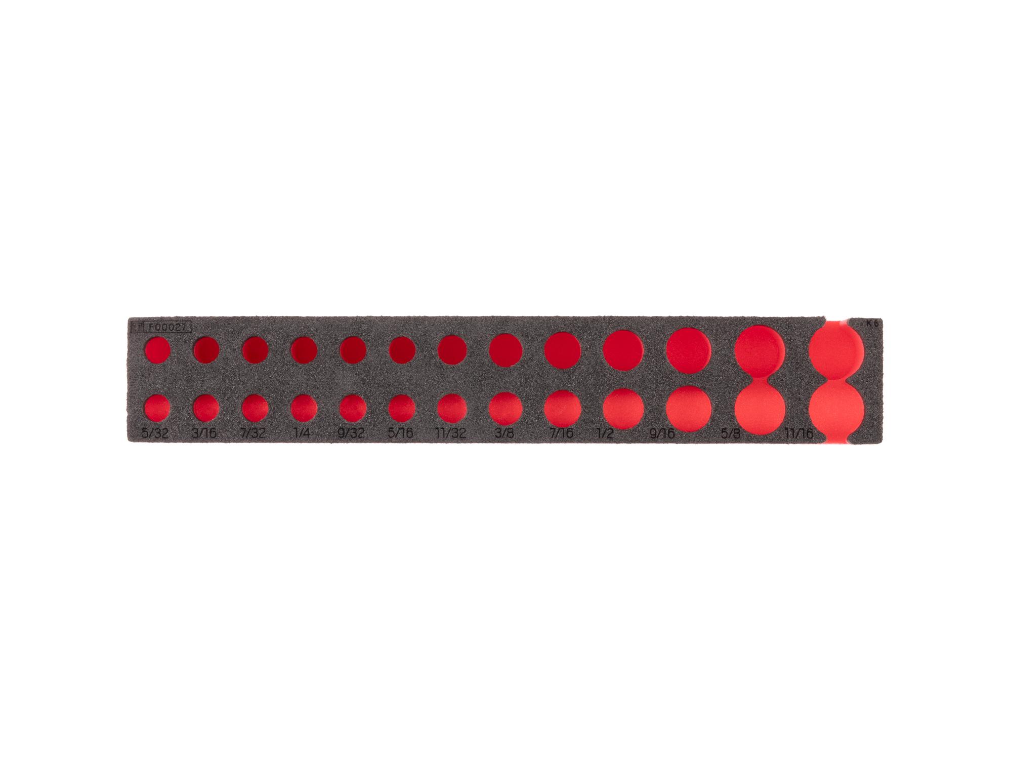 Socket Set Foam Organizer, 12 x 2 Inch (26-Tool)
