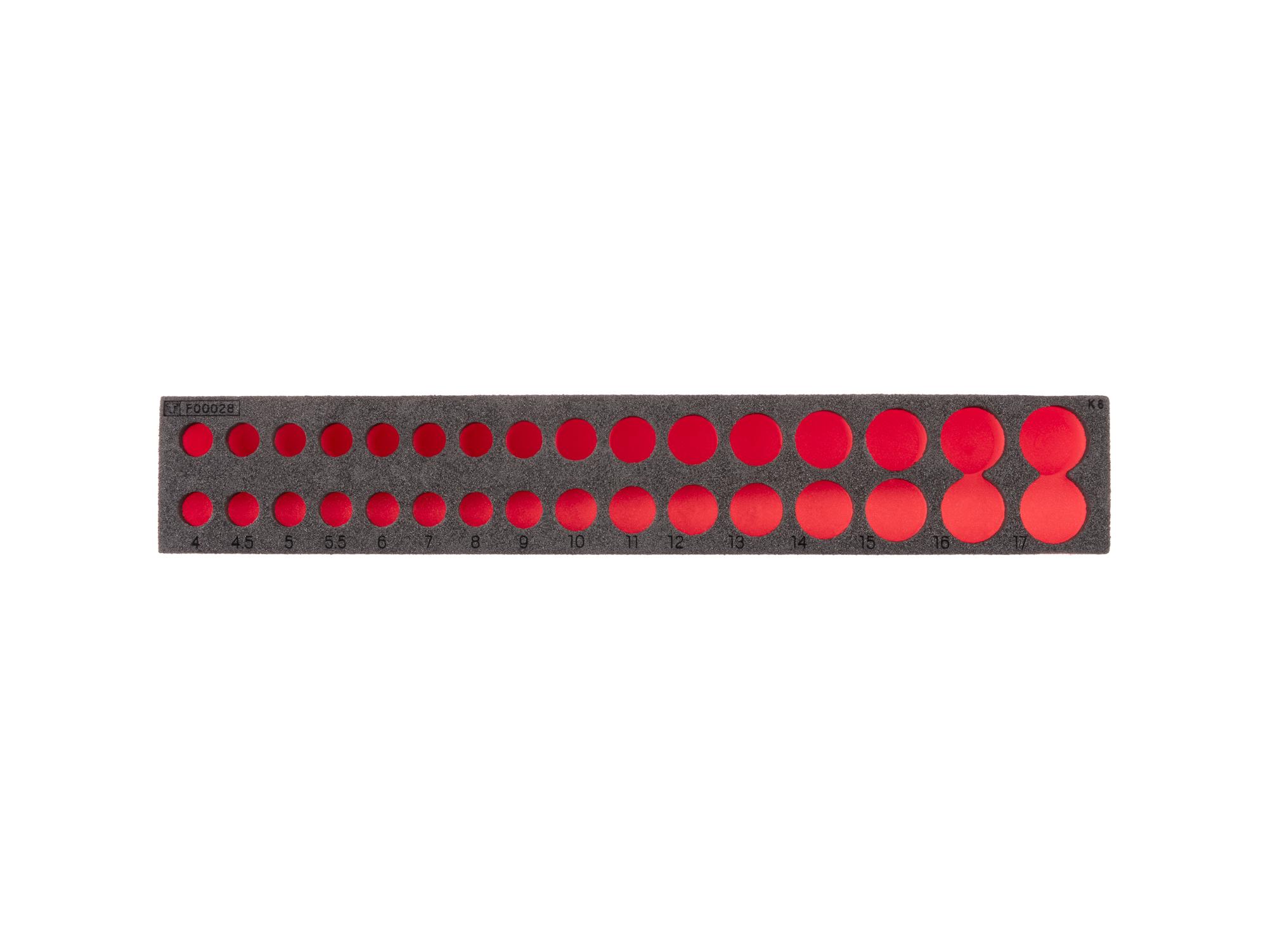 Socket Set Foam Organizer, 12 x 2 Inch (32-Tool)