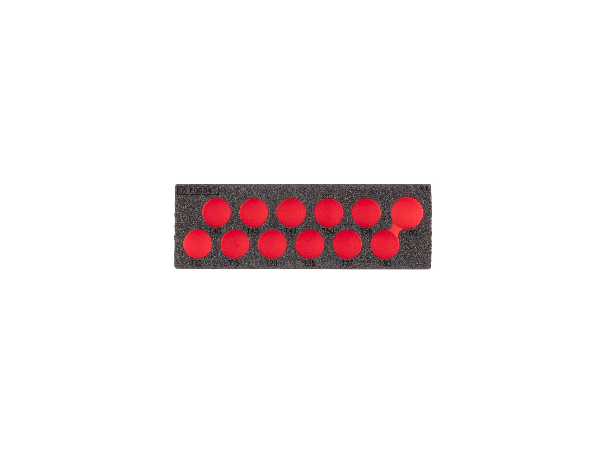 Torx Bit Socket Set Foam Organizer, 6 x 2 Inch (12-Tool)
