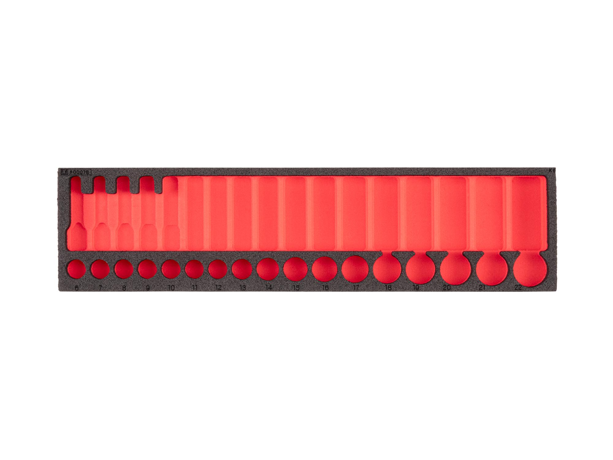 Socket Set Foam Organizer, 16 x 4 Inch (34-Tool)